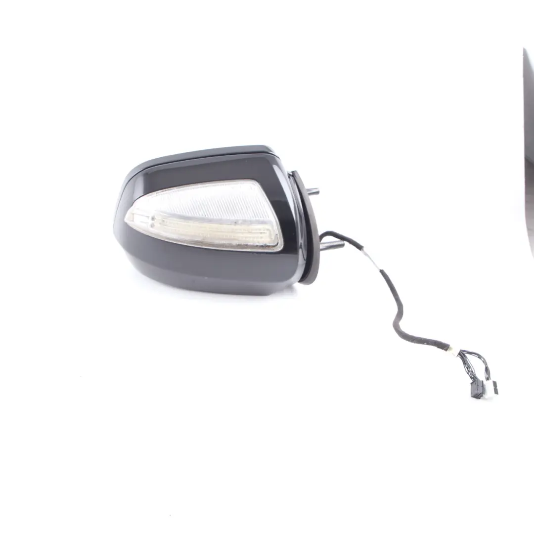 Mercedes ML W164 Wing Mirror Right O/S Power Fold Obsidian Black Metallic - 197 - SKU rhd-A1648103693-OB - Part number A1648103693