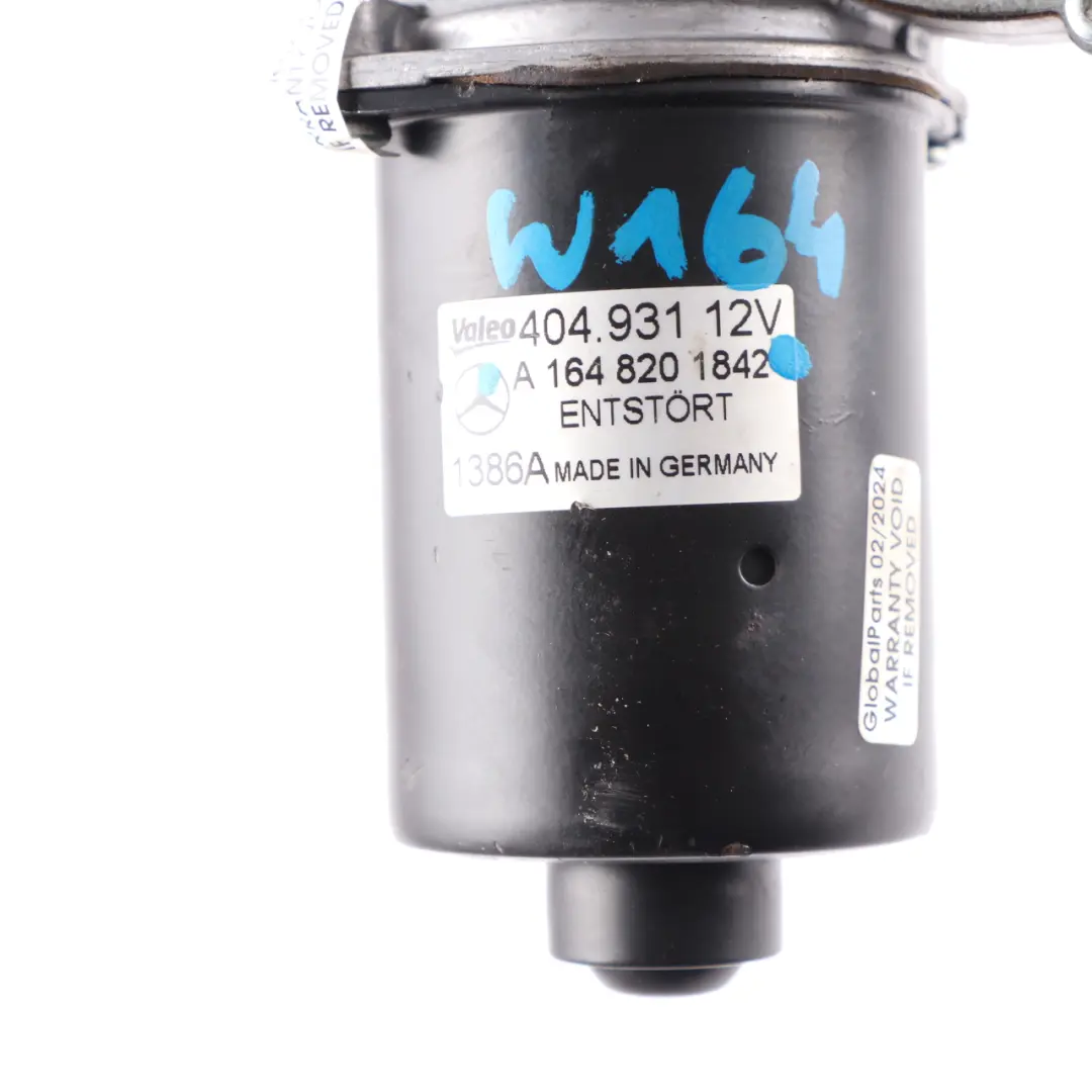 Mercedes W164 Front Wiper Motor Wiper Arm Drive Module 1386A 12V - SKU rhd-A1648201842 - Part number A1648201842