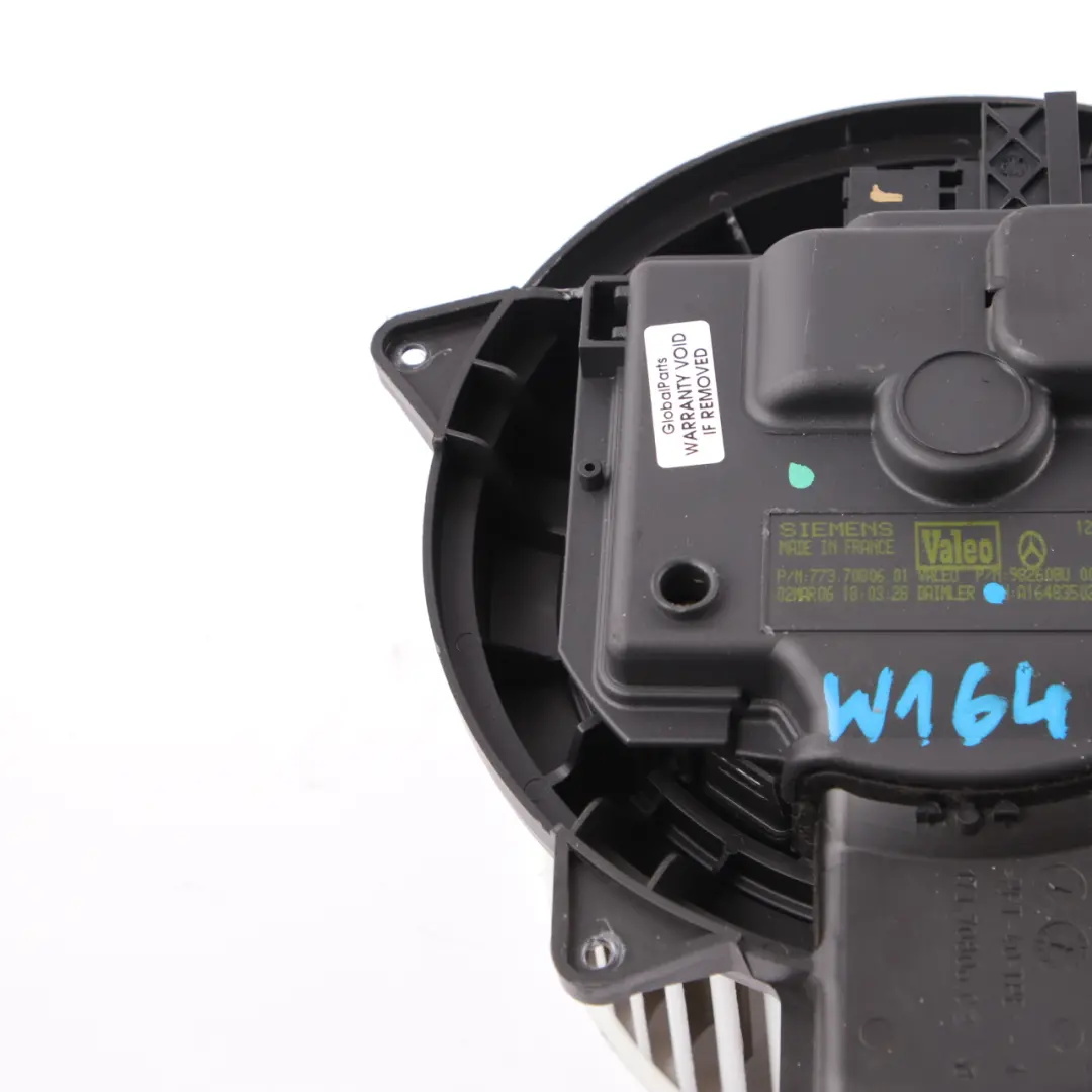 Mercedes ML W164 GL X164 Heater Blower Motor Fan - SKU rhd-A1648350207 - Part number A1648350207