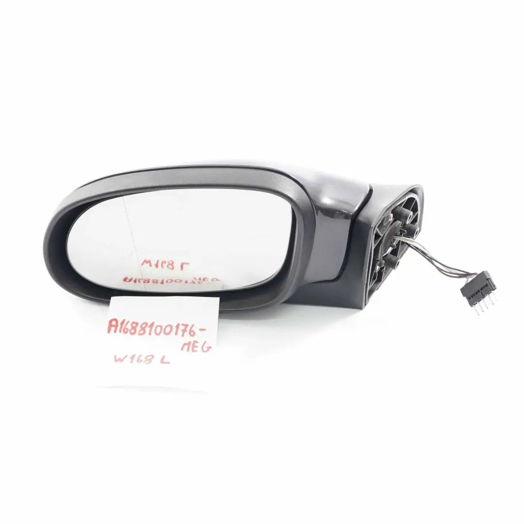 Wing Mirror Mercedes W168 Left N/S Exterior Door Meteor Grey Metallic - 195 to with Part number A1688100176 Wing Mirror Mercedes W168 Left N/S Exterior Door Meteor Grey Metallic - 195 - SKU rhd-A1688100176-MEG - Part number A1688100176