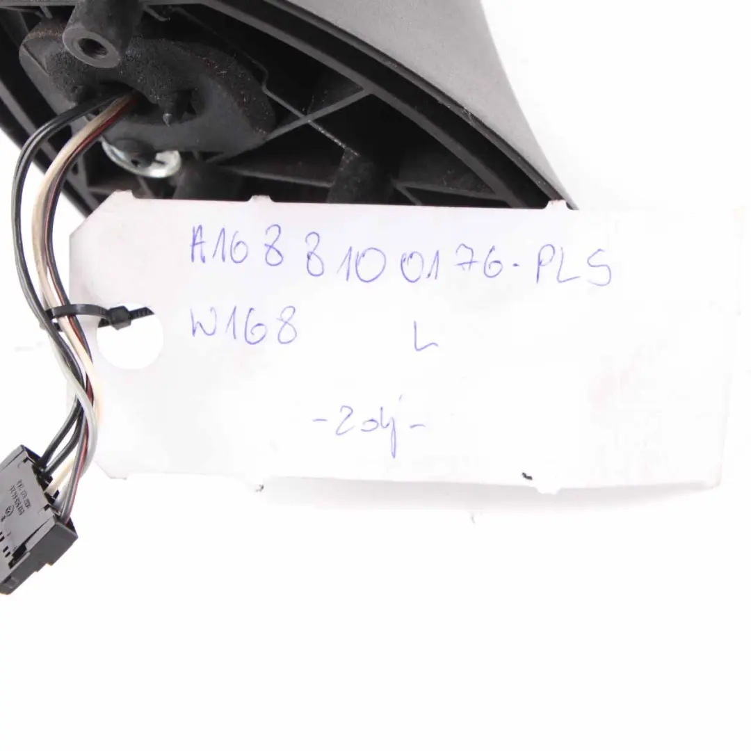 Wing Mirror Door Left N/S Outside Polar Silver Metallic - 761 to Mercedes W168 with Part number A1688100176 Mercedes W168 Wing Mirror Door Left N/S Outside Polar Silver Metallic - 761 - SKU rhd-A1688100176-PLS - Part number A1688100176