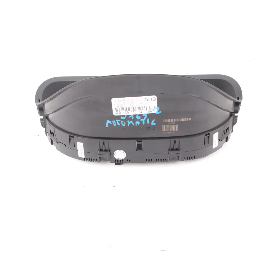 Instrument Cluster Speedo Clocks MPH Automatic to Mercedes W169 Petrol with Part number A1694403411 Mercedes W169 Petrol Instrument Cluster Speedo Clocks MPH Automatic - SKU rhd-A1694403411-2 - Part number A1694403411