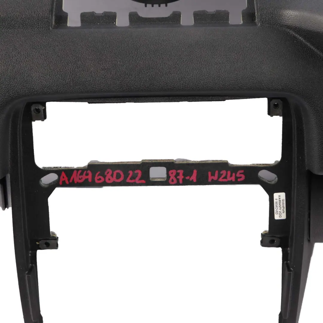 Mercedes W245 Dashboard Dash Instrument Trim Cover Panel Black - SKU rhd-A1696802287-1 - Part number A1696802287