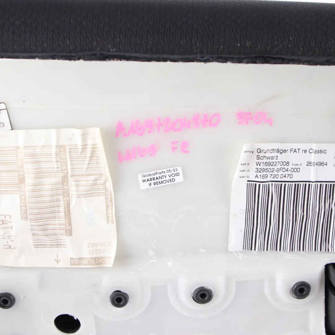 Door Card Front Right O/S Door Trim Panel Cloth Black to Mercedes W169 with Part number A1697204870 Mercedes W169 Door Card Front Right O/S Door Trim Panel Cloth Black - SKU rhd-A1697204870 - Part number A1697204870