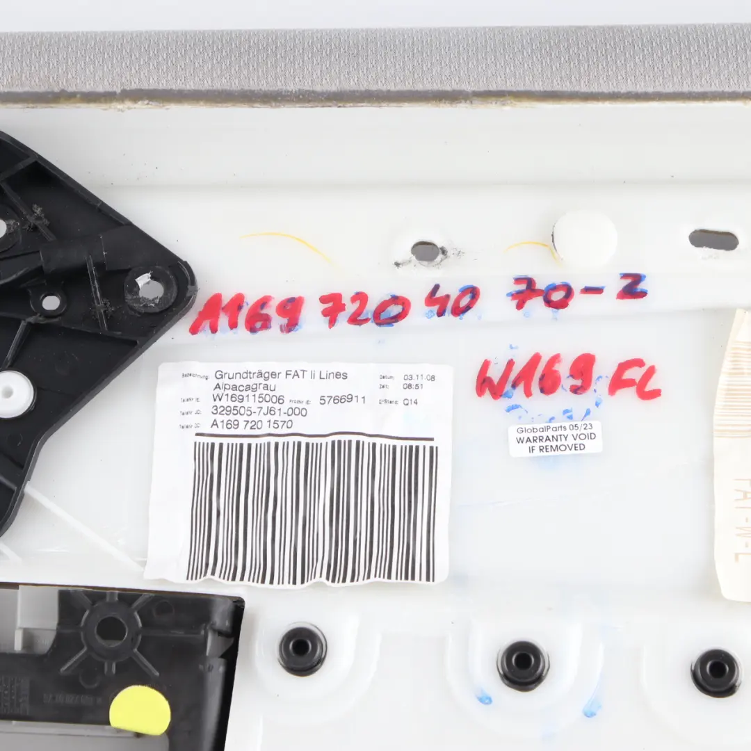 Door Card Mercedes W169 W245 Front Left N/S Trim Panel Cover Cloth Grey to with Part number A1697204970 Door Card Mercedes W169 W245 Front Left N/S Trim Panel Cover Cloth Grey - SKU rhd-A1697204970-2 - Part number A1697204970