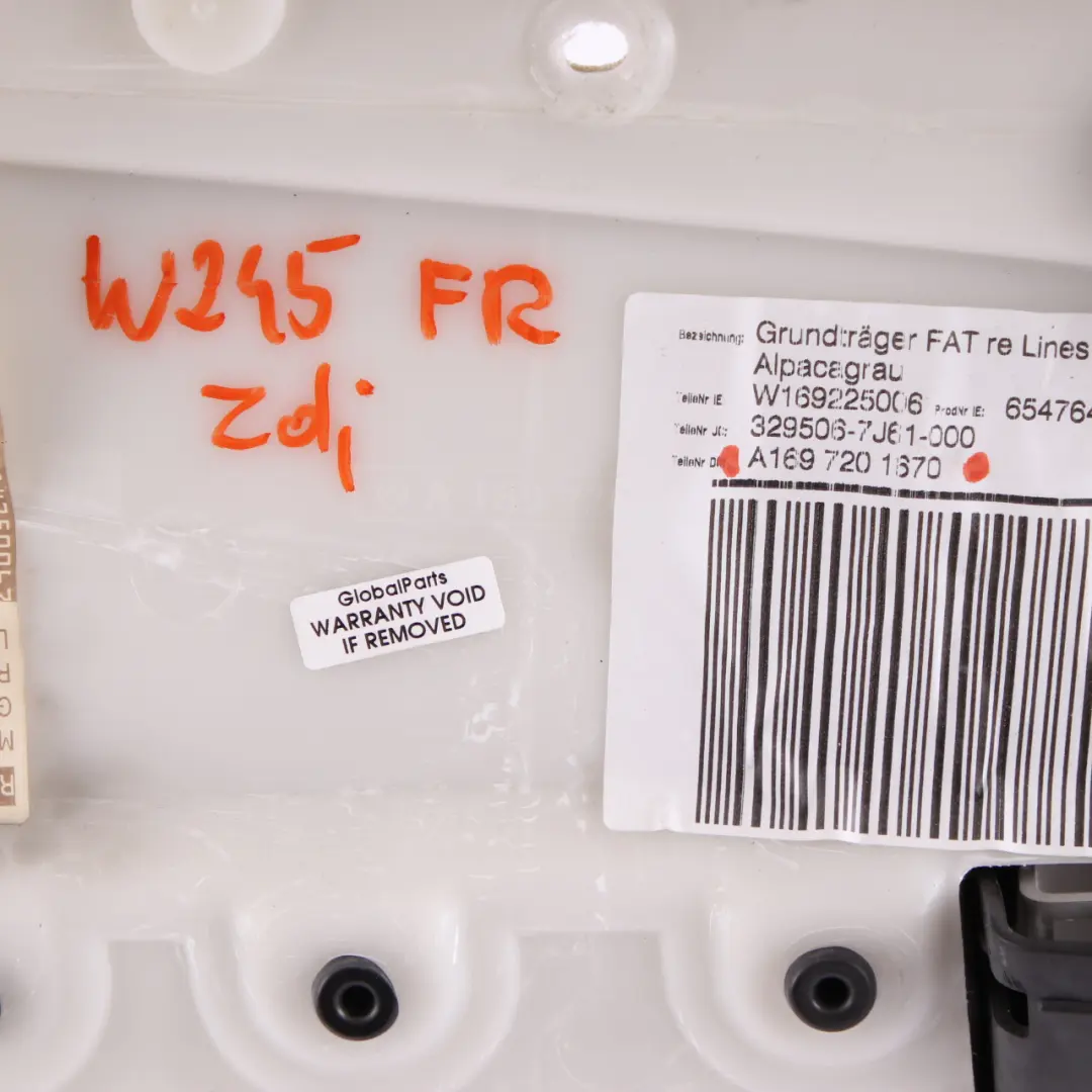Door Card Front Right O/S Trim Panel Cloth Alpaca Grey A1697201670 to Mercedes W245 with Part number A1697205670 Mercedes W245 Door Card Front Right O/S Trim Panel Cloth Alpaca Grey A1697201670 - SKU rhd-A1697205670-3 - Part number A1697205670