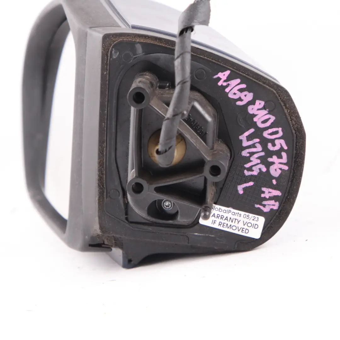 Mercedes-Benz A B W169 W245 Left N/S Wing Door Mirror Folding Atoll Blue 375 to with Part number A1698100576 Mercedes-Benz A B W169 W245 Left N/S Wing Door Mirror Folding Atoll Blue 375 - SKU rhd-A1698100576-AB - Part number A1698100576