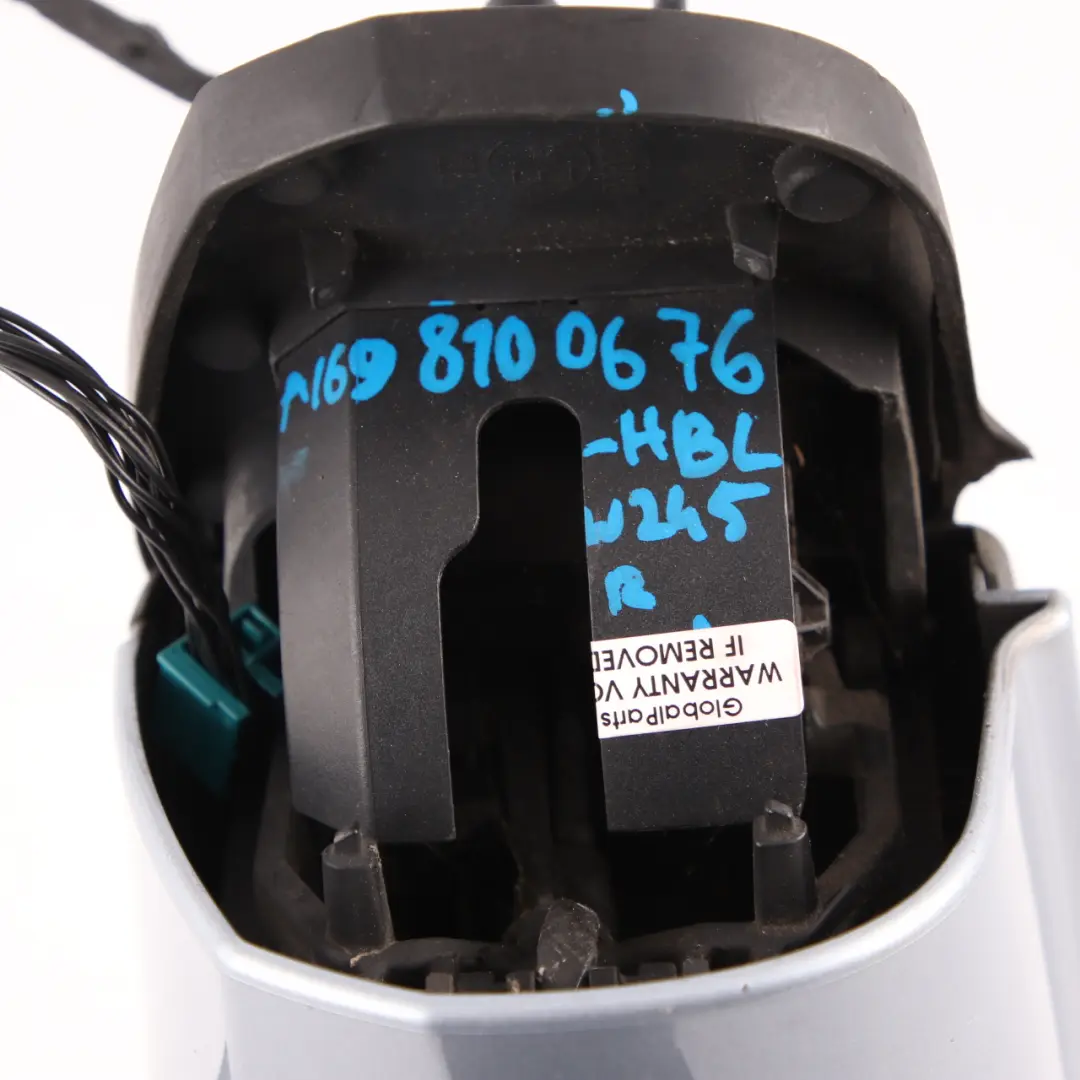 Wing Mirror Mercedes W169 W245 Right O/S Door Folding Horizon Blue Metallic 391 to with Part number A1698100676 Wing Mirror Mercedes W169 W245 Right O/S Door Folding Horizon Blue Metallic 391 - SKU rhd-A1698100676-HBL - Part number A1698100676