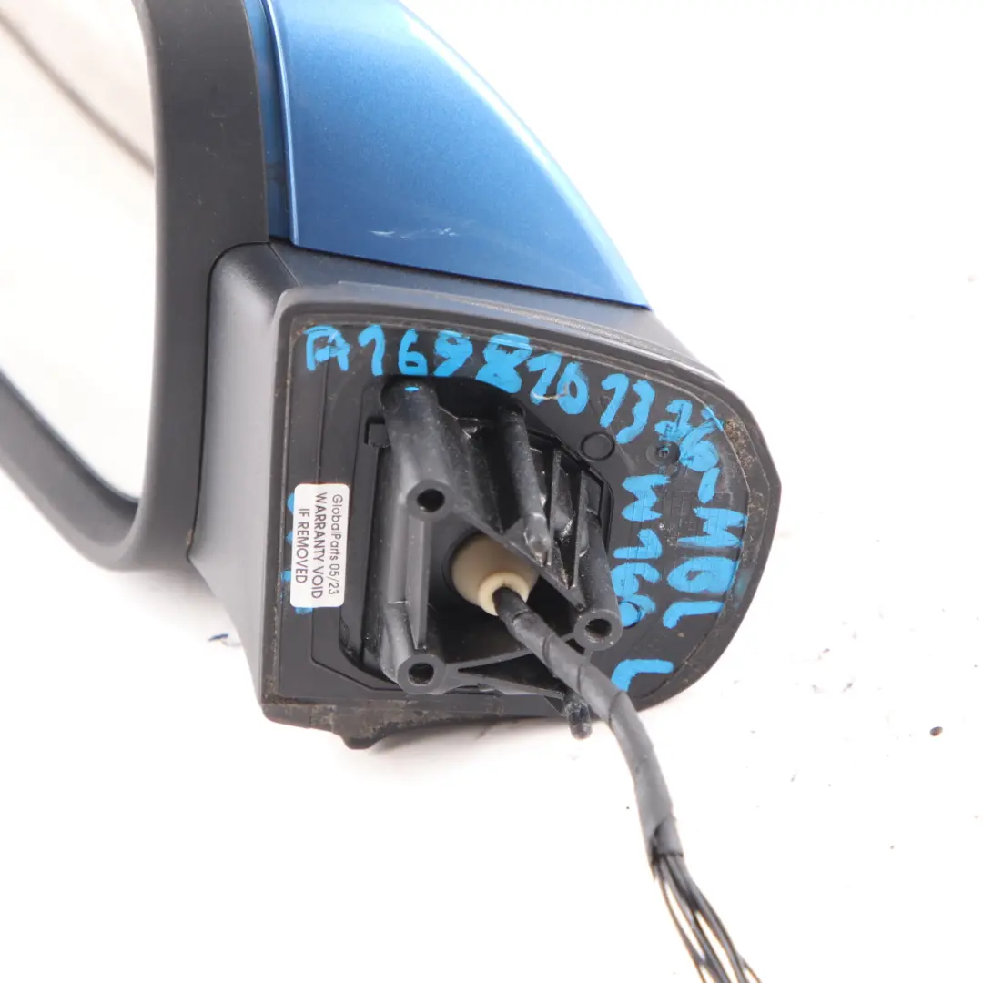 Wing Mirror Mercedes W169 W245 Power Fold Left N/S Mistral Blue Metallic - 955 to with Part number A1698101376 Wing Mirror Mercedes W169 W245 Power Fold Left N/S Mistral Blue Metallic - 955 - SKU rhd-A1698101376-MBL - Part number A1698101376