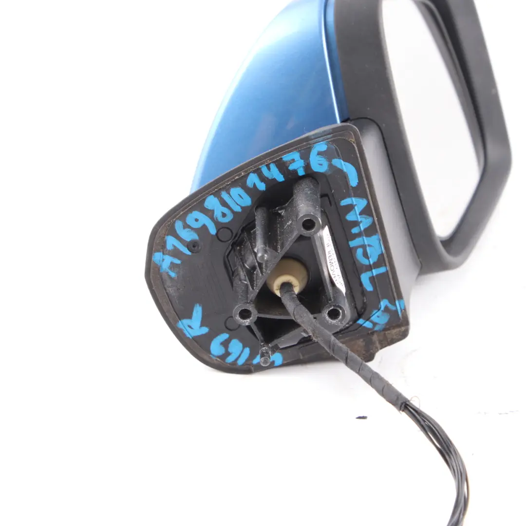 Wing Mirror Mercedes W169 W245 Power Fold Right O/S Mistral Blue Metallic - 955 to with Part number A1698101476 Wing Mirror Mercedes W169 W245 Power Fold Right O/S Mistral Blue Metallic - 955 - SKU rhd-A1698101476-MBL - Part number A1698101476
