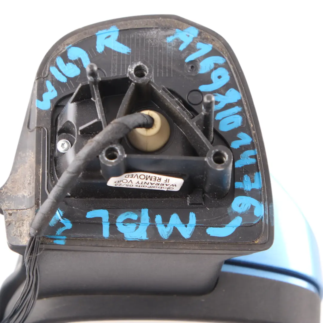 Wing Mirror Mercedes W169 W245 Power Fold Right O/S Mistral Blue Metallic - 955 to with Part number A1698101476 Wing Mirror Mercedes W169 W245 Power Fold Right O/S Mistral Blue Metallic - 955 - SKU rhd-A1698101476-MBL - Part number A1698101476