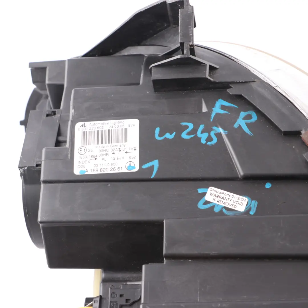  Headlight Headlamp Mercedes W245 Lamp Light Front Right O/S - SKU rhd-A1698202661-1 - Part number A1698202661