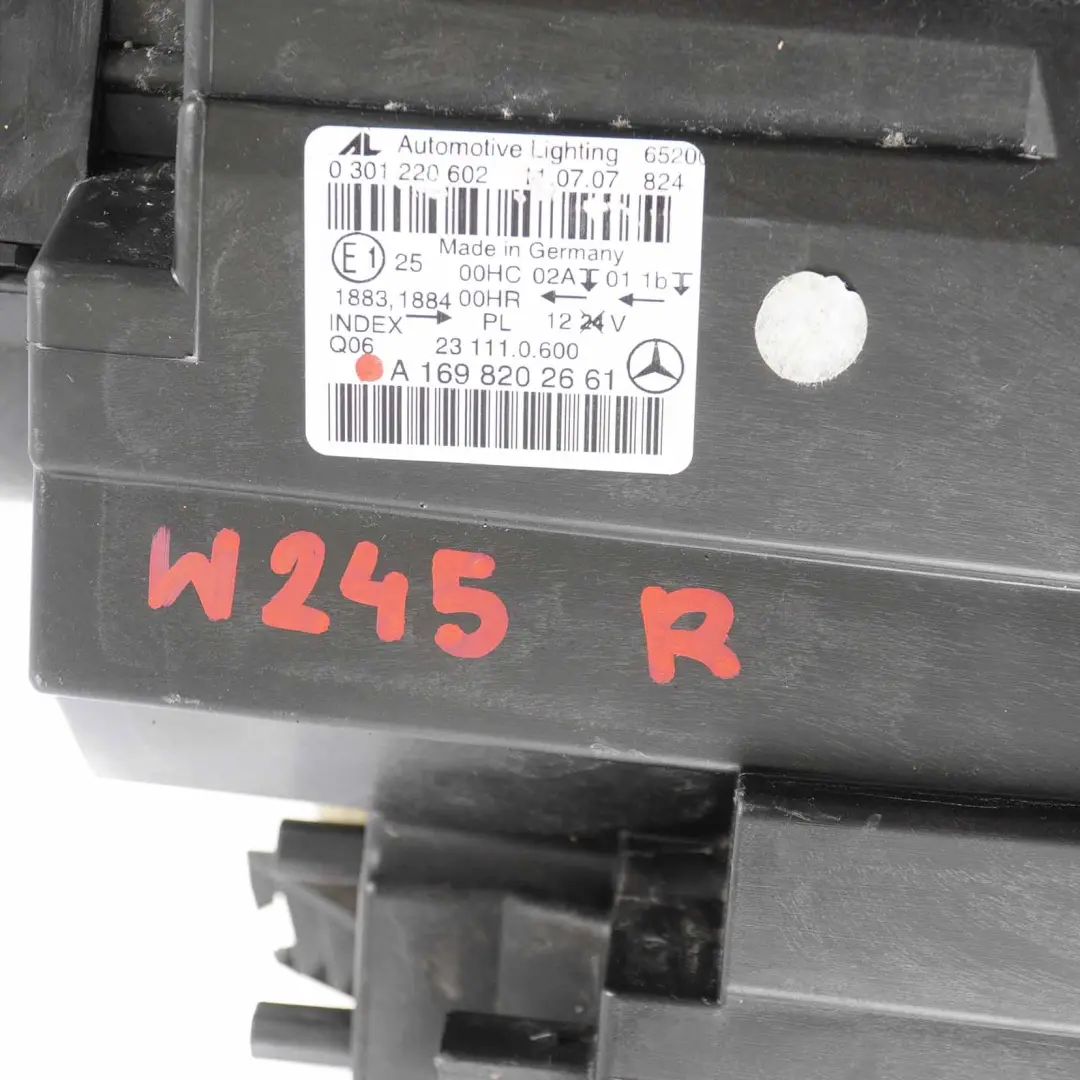 Headlight Headlamp Lamp Light Front Right O/S to Mercedes W245 with Part number A1698202661 Mercedes W245 Headlight Headlamp Lamp Light Front Right O/S - SKU rhd-A1698202661 - Part number A1698202661