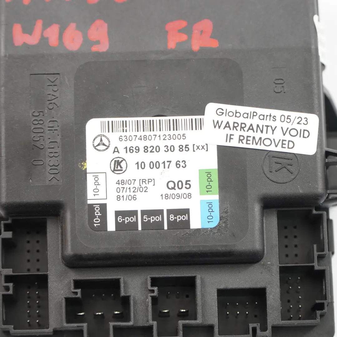  Door Module Mercedes W169 W245 Front Right O/S Control Unit - SKU rhd-A1698203085 - Part number A1698203085