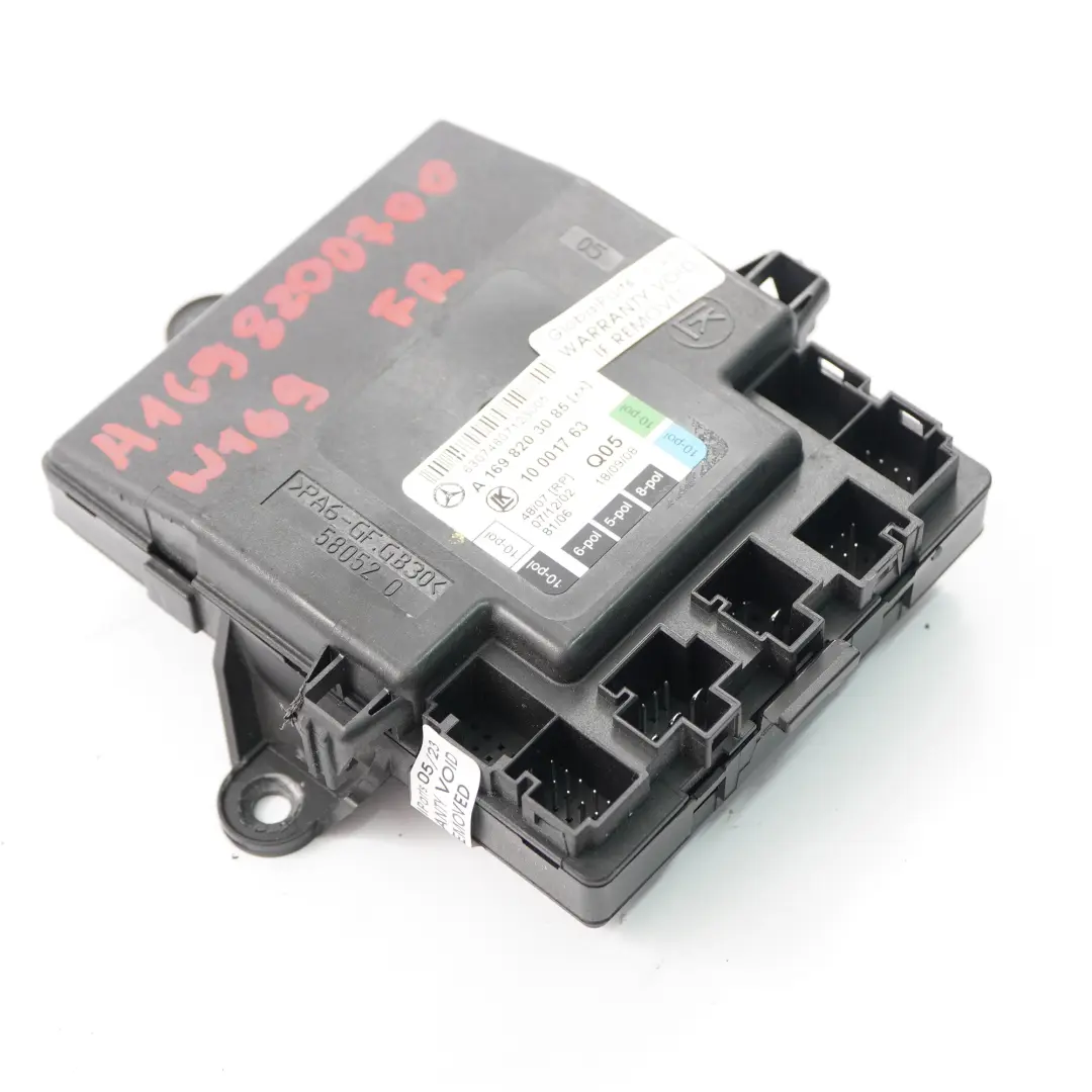  Door Module Mercedes W169 W245 Front Right O/S Control Unit - SKU rhd-A1698203085 - Part number A1698203085