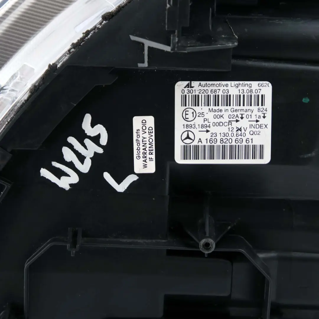 Mercedes-Benz B-Class W245 Bi-Xenon Headlight Lamp Front Left N/S to with Part number A1698206961 Mercedes-Benz B-Class W245 Bi-Xenon Headlight Lamp Front Left N/S - SKU rhd-A1698206961 - Part number A1698206961