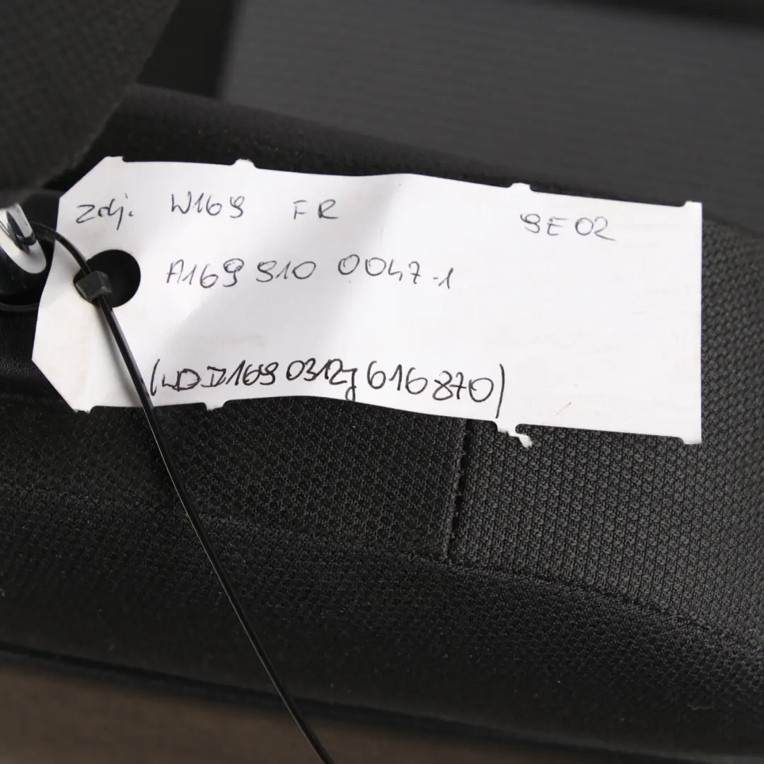 Mercedes W169 Cloth Fabric Front Right O/S Seat Black Anthracite - SKU rhd-A1699100047-1 - Part number A1699100047