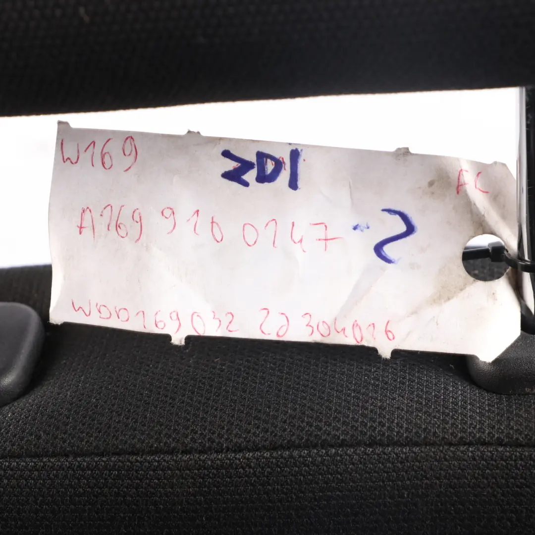 Cloth Fabric Front Left N/S Seat Black Anthracite to Mercedes W169 with Part number A1699100147 Mercedes W169 Cloth Fabric Front Left N/S Seat Black Anthracite - SKU rhd-A1699100147-2 - Part number A1699100147