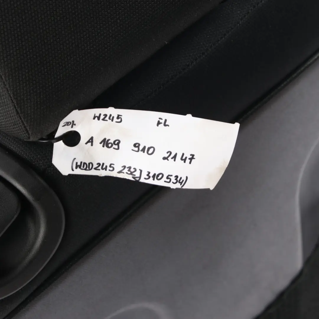  Mercedes-Benz B-Class W245 Cloth Fabric Front Left N/S Seat Black Anthracit - SKU rhd-A1699102147 - Part number A1699102147