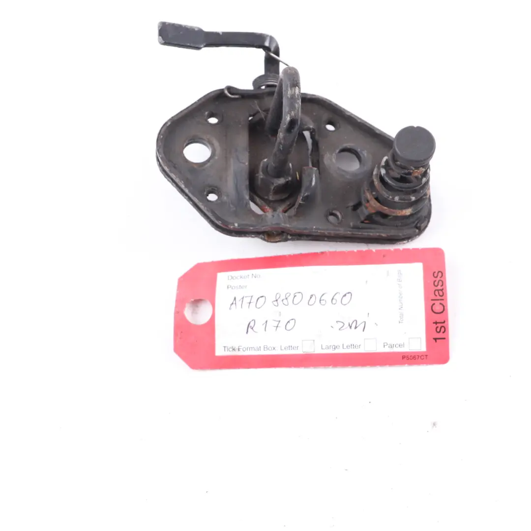 Hood Bonnet Lock Catch Latch Mechanism to Mercedes SLK R170 with Part number A1708800660 Mercedes SLK R170 Hood Bonnet Lock Catch Latch Mechanism - SKU rhd-A1708800660 - Part number A1708800660