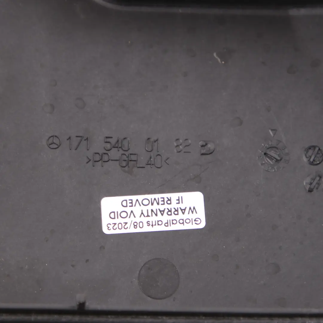 Fuse Box Cover Trim Panel Lid Housing to Mercedes SLK R171 with Part number A1715400182 Mercedes SLK R171 Fuse Box Cover Trim Panel Lid Housing - SKU rhd-A1715400182 - Part number A1715400182