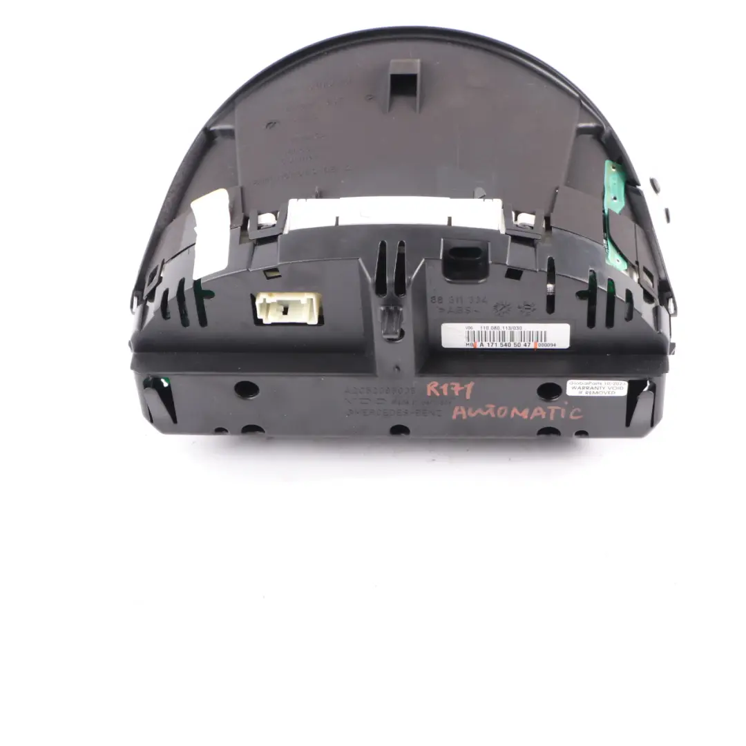 Instrument Cluster Speedo Clocks Automatic to Mercedes SLK R171 Petrol with Part number A1715405047 Mercedes SLK R171 Petrol Instrument Cluster Speedo Clocks Automatic - SKU rhd-A1715405047 - Part number A1715405047