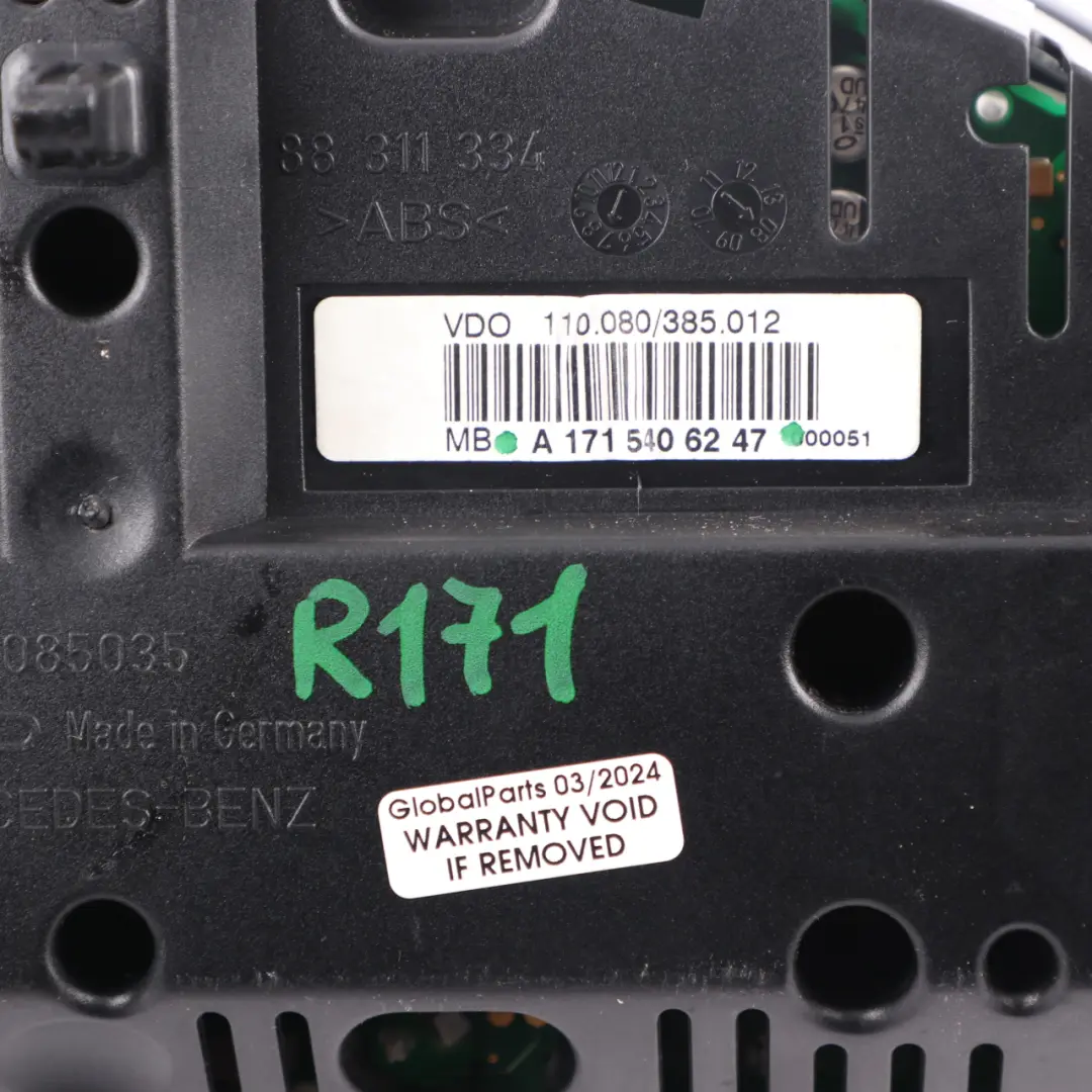 Mercedes SLK R171 Petrol Instrument Cluster Speedo Clocks Automatic - SKU rhd-A1715406247 - Part number A1715406247