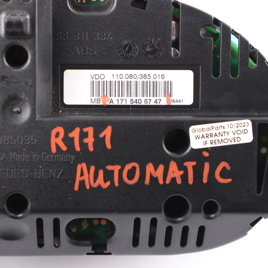 Mercedes SLK R171 Petrol Instrument Cluster Speedo Clocks Automatic - SKU rhd-A1715406747 - Part number A1715406747