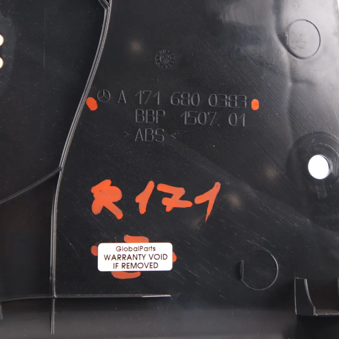 Lateral Trim Panel Bottom Kick Front Left N/S to Mercedes SLK R171 with Part number A1716800383 Mercedes SLK R171 Lateral Trim Panel Bottom Kick Front Left N/S - SKU rhd-A1716800383 - Part number A1716800383