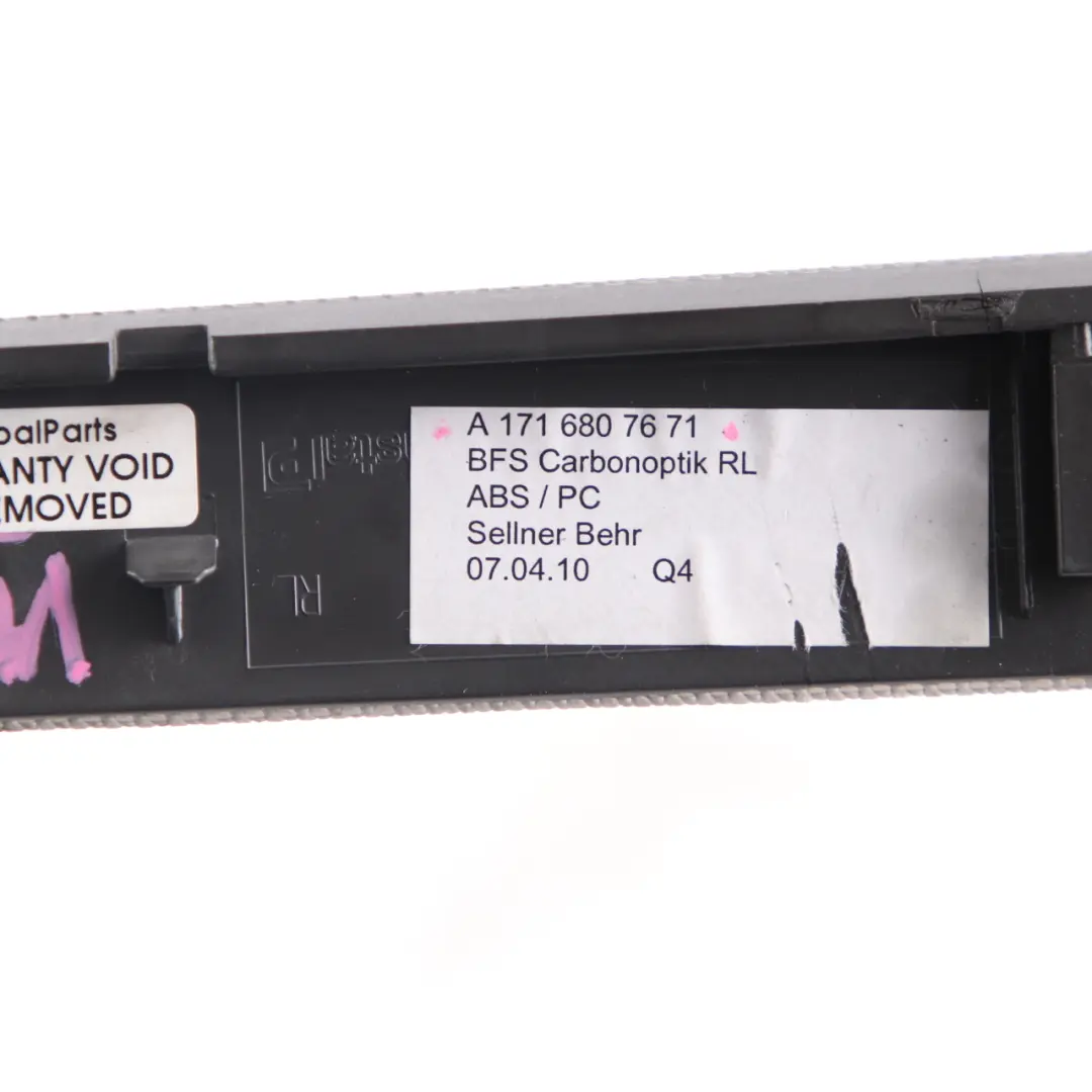 Dashboard Trim Cover Decor Strip Carbon Left N/S to Mercedes SLK R171 with Part number A1716807671 Mercedes SLK R171 Dashboard Trim Cover Decor Strip Carbon Left N/S - SKU rhd-A1716807671 - Part number A1716807671