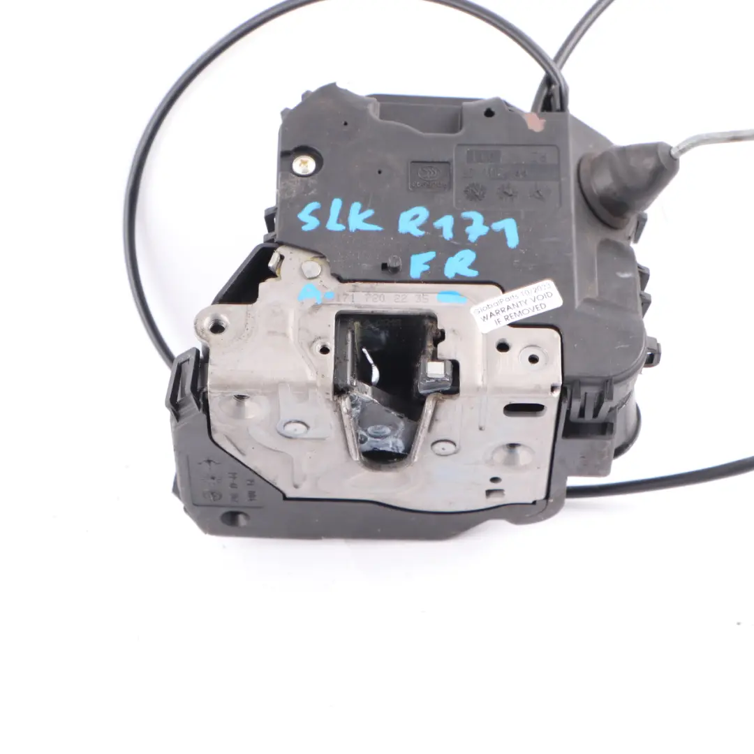 Door Lock Front Right O/S Latch Mechanism Actuator A1717202235 to Mercedes SLK R171 with Part number A1717202635 Mercedes SLK R171 Door Lock Front Right O/S Latch Mechanism Actuator A1717202235 - SKU rhd-A1717202635-1 - Part number A1717202635