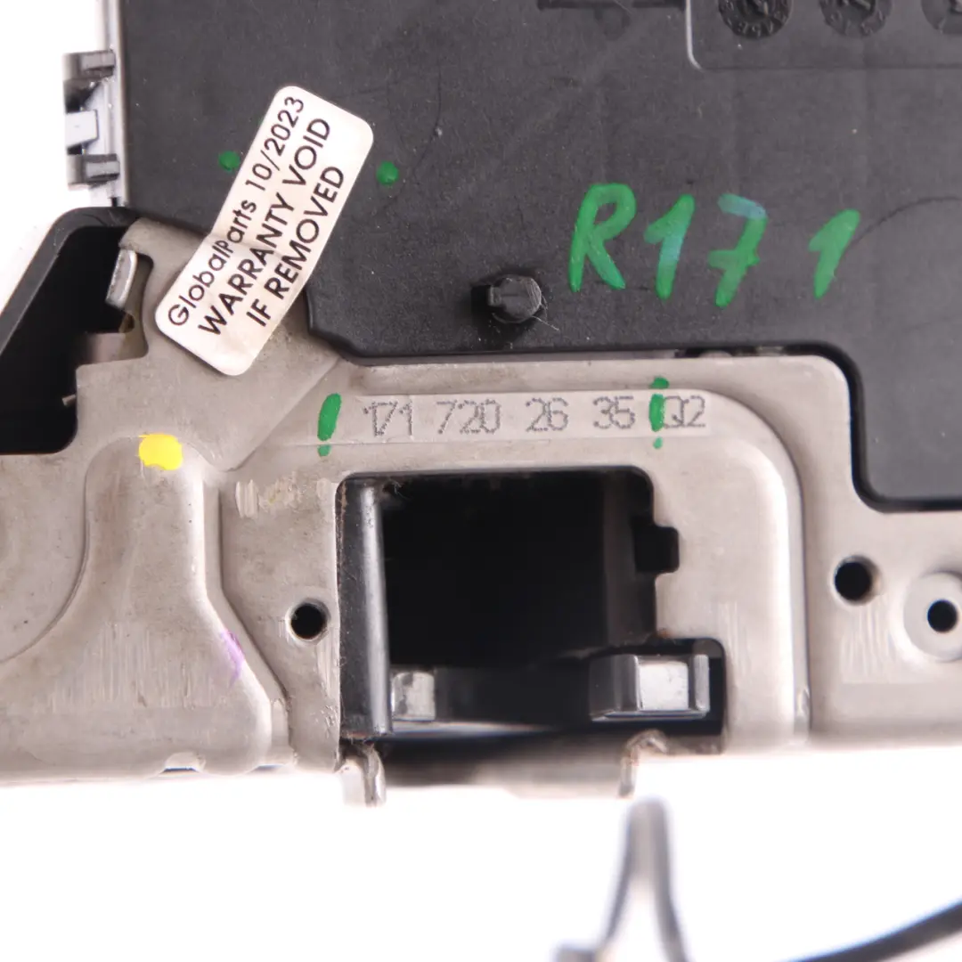 Door Lock Front Right O/S Latch Mechanism Actuator to Mercedes SLK R171 with Part number A1717202635 Mercedes SLK R171 Door Lock Front Right O/S Latch Mechanism Actuator - SKU rhd-A1717202635 - Part number A1717202635