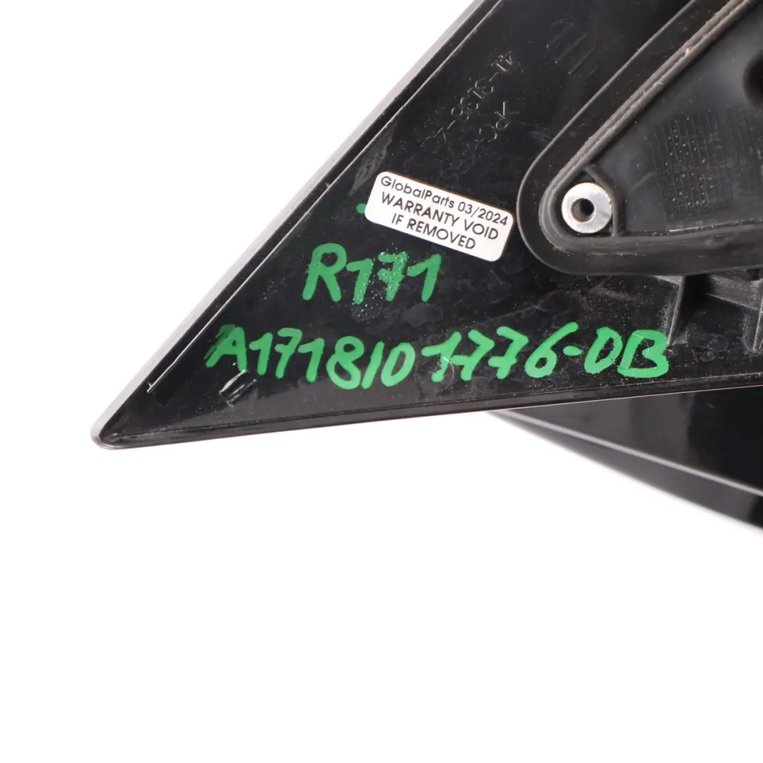 Mercedes SLK R171 Wing Mirror Left N/S Door Obsidian Black - 197 - SKU rhd-A1718101776-OB - Part number A1718101776