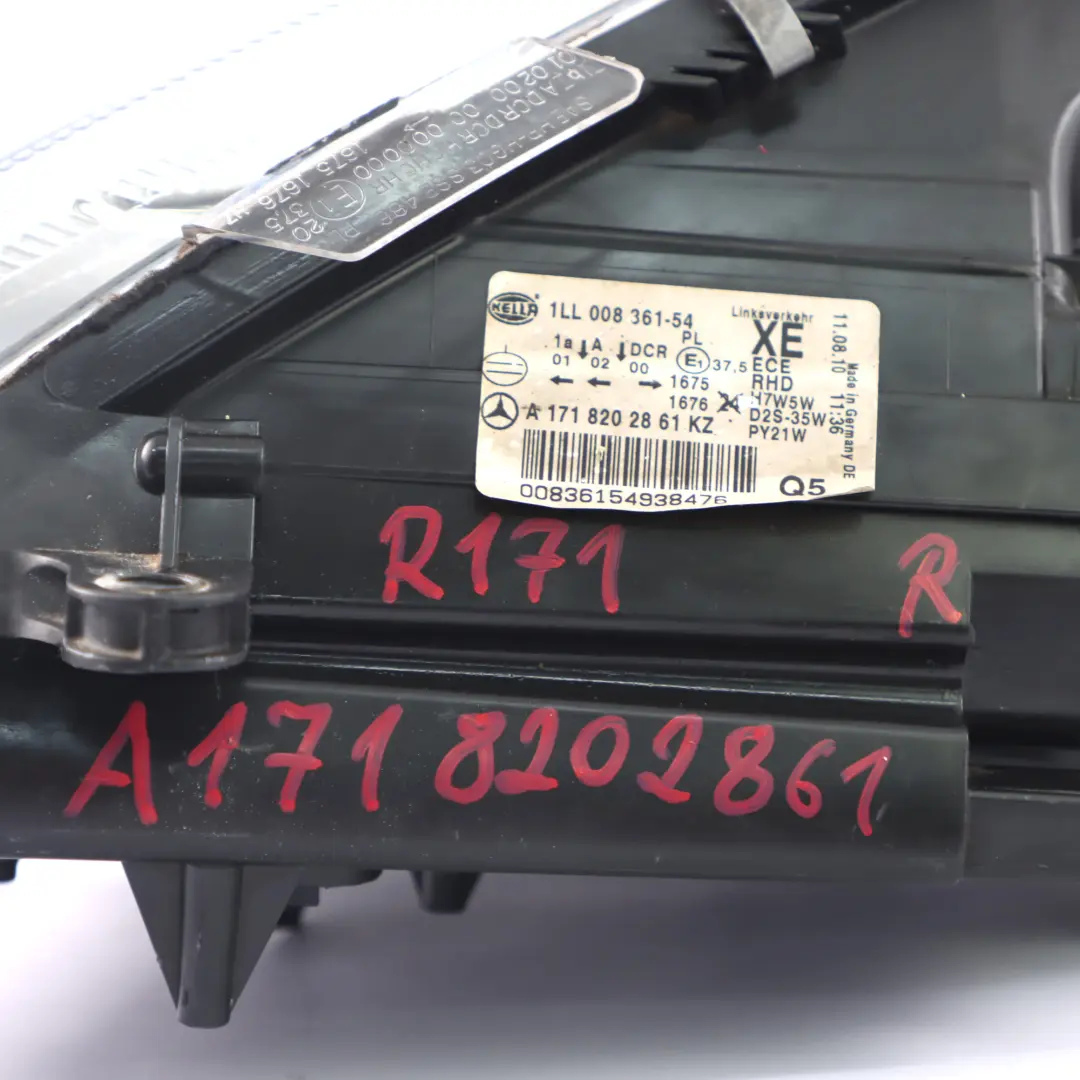 Headlight Headlamp Xenon Front Right O/S Lamp to Mercedes SLK R171 with Part number A1718202861 Mercedes SLK R171 Headlight Headlamp Xenon Front Right O/S Lamp - SKU rhd-A1718202861 - Part number A1718202861