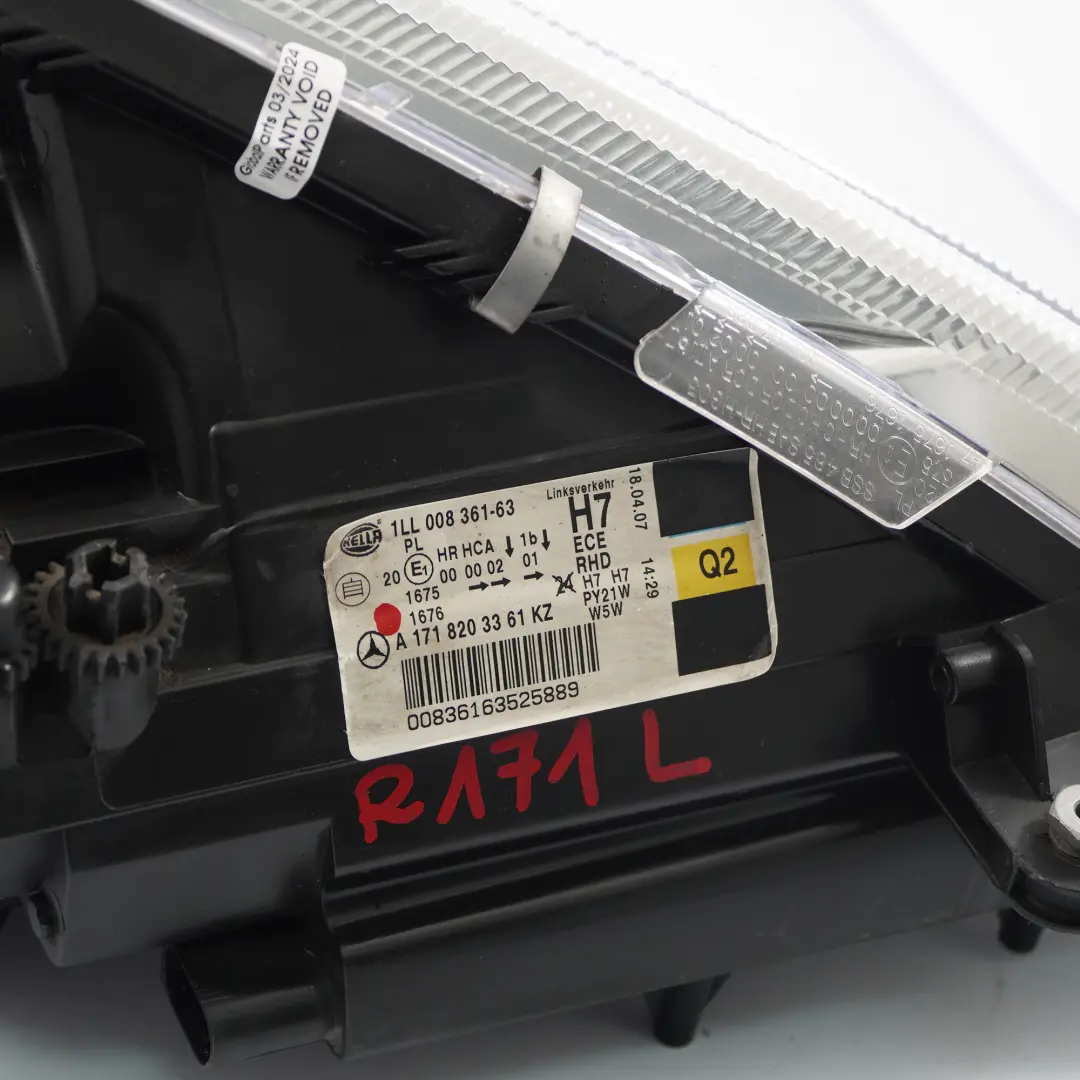 Mercedes SLK R171 Headlight Headlamp Front Left N/S Lamp Light - SKU rhd-A1718203361 - Part number A1718203361