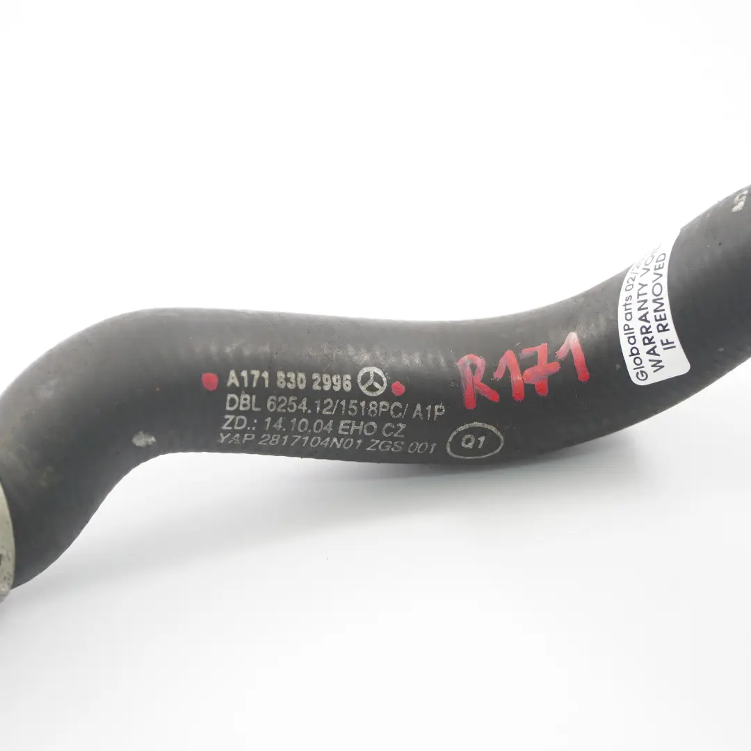 Mercedes SLK R171 M272 Coolant Hose Heat Exchanger Pipe Line - SKU rhd-A1718302996 - Part number A1718302996