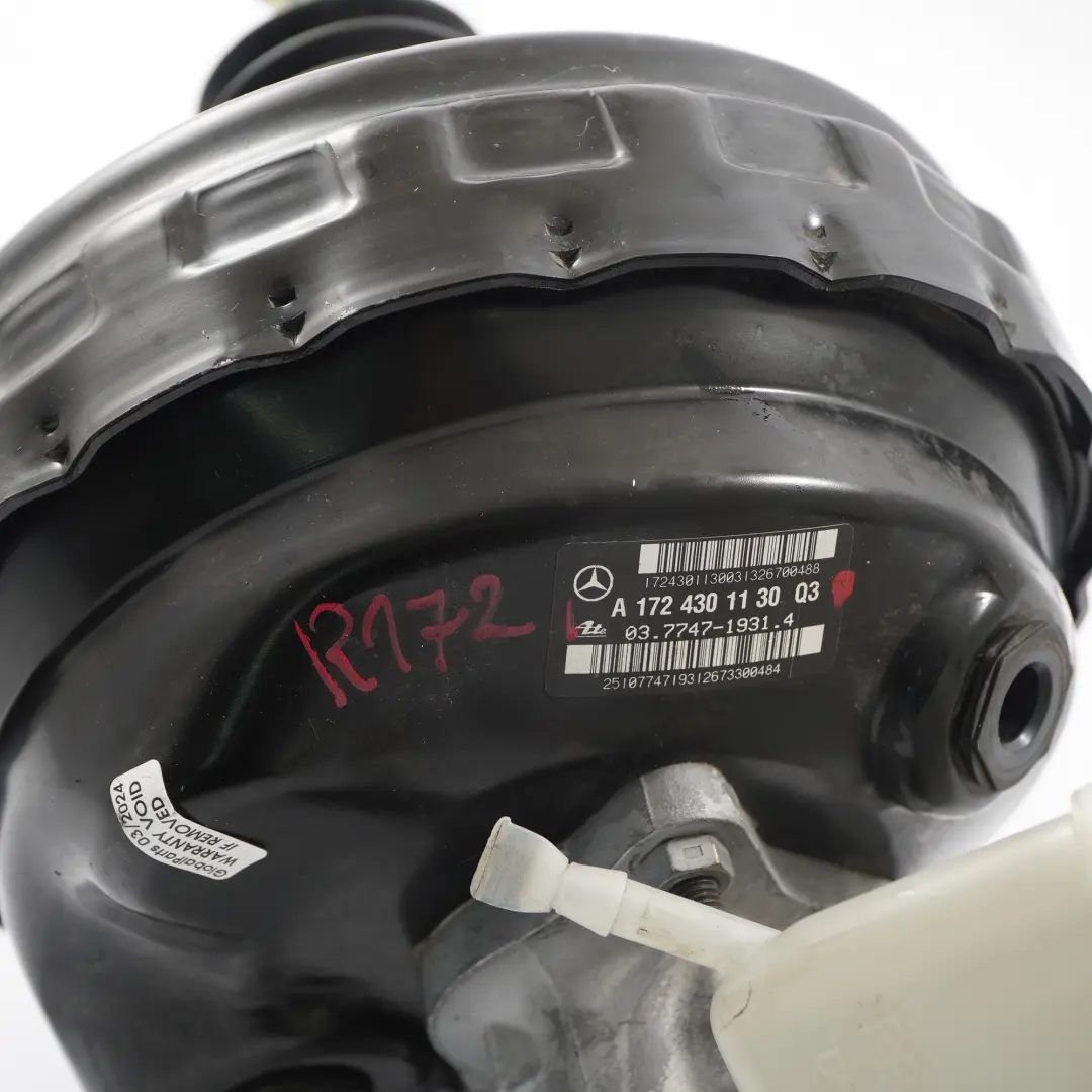 Mercedes SLK R172 Brake Servo Master Cylinder Booster Module A1724301130 - SKU RHD-A1724300730 - Part number A1724300730