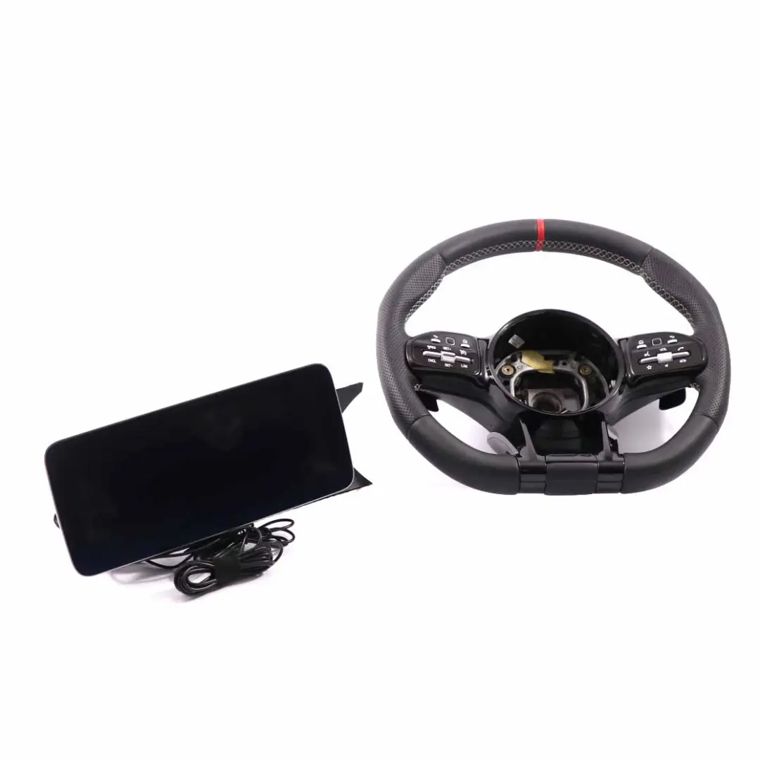  Steering Wheel Mercedes W204 C63 AMG Black Leather Sport Paddle Shift + Screen - SKU rhd-A1724601103 - Part number A1724601103