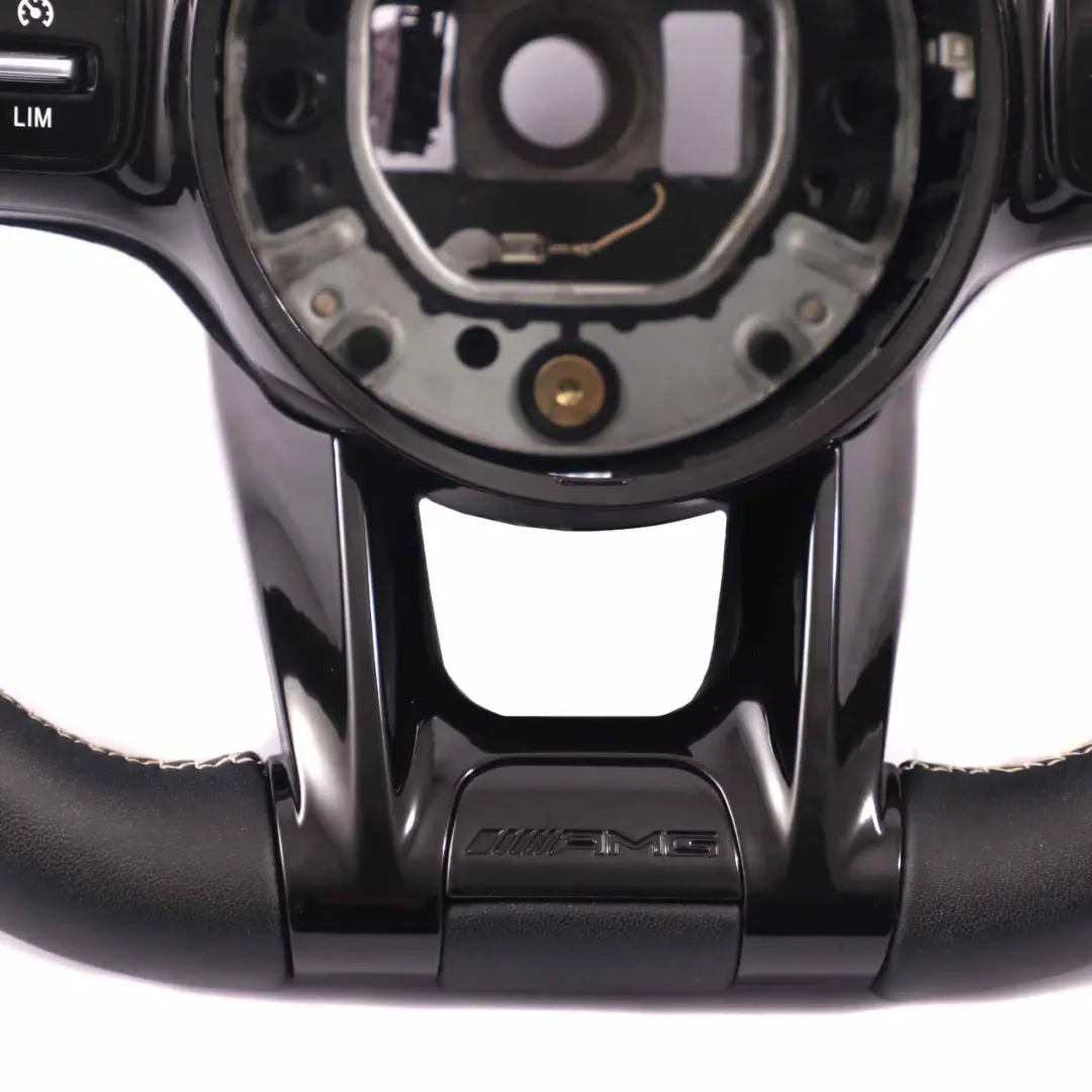  Steering Wheel Mercedes W204 C63 AMG Black Leather Sport Paddle Shift + Screen - SKU rhd-A1724601103 - Part number A1724601103