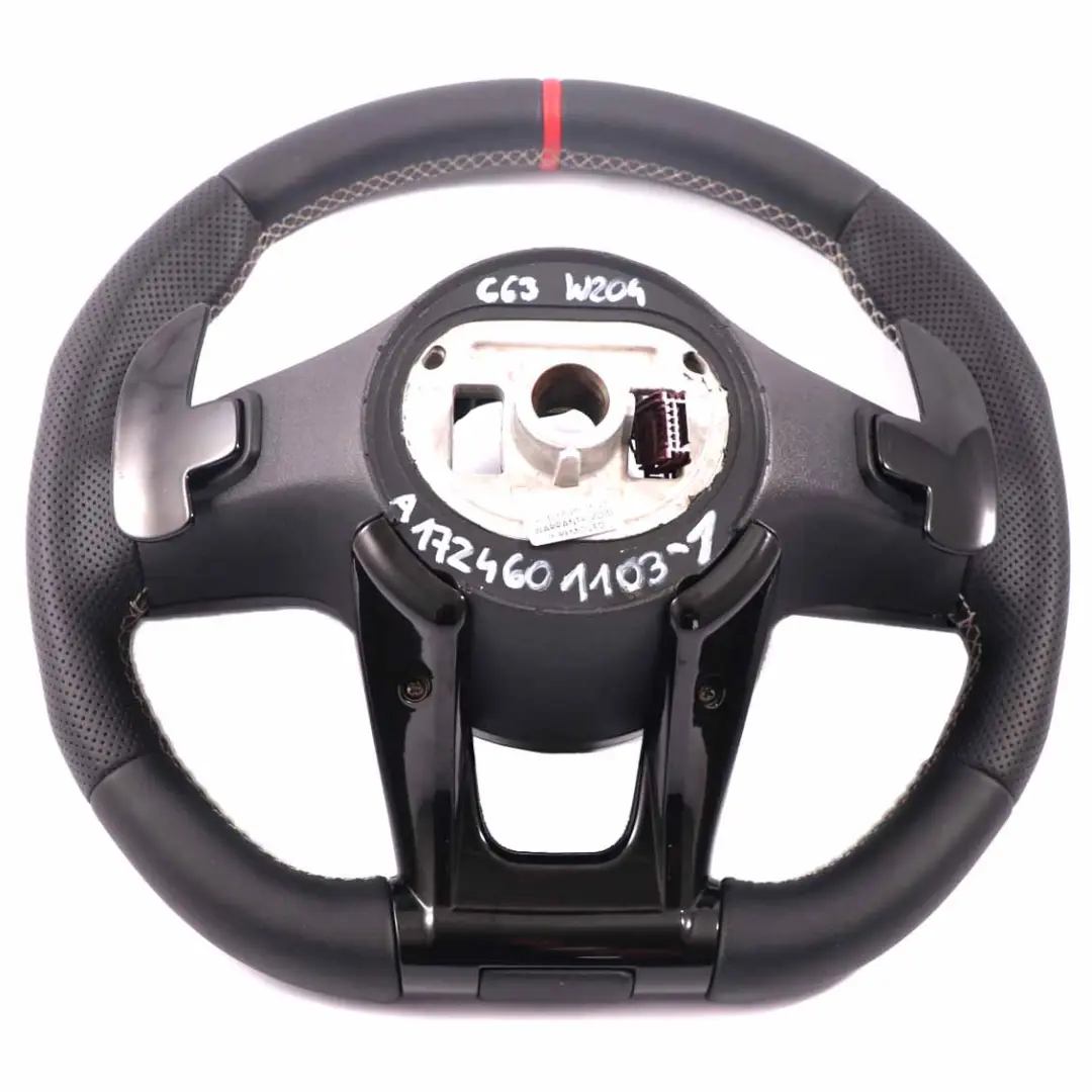 Steering Wheel Mercedes W204 C63 AMG Black Leather Sport Paddle Shift + Screen to with Part number A1724601103 Steering Wheel Mercedes W204 C63 AMG Black Leather Sport Paddle Shift + Screen - SKU rhd-A1724601103 - Part number A1724601103