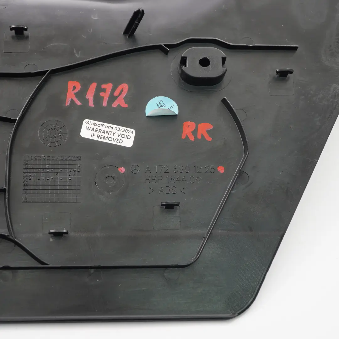 Pillar Cover Lower Right O/S Front Interior Trim to Mercedes SLK R172 A with Part number A1726901225 Mercedes SLK R172 A Pillar Cover Lower Right O/S Front Interior Trim - SKU rhd-A1726901225 - Part number A1726901225