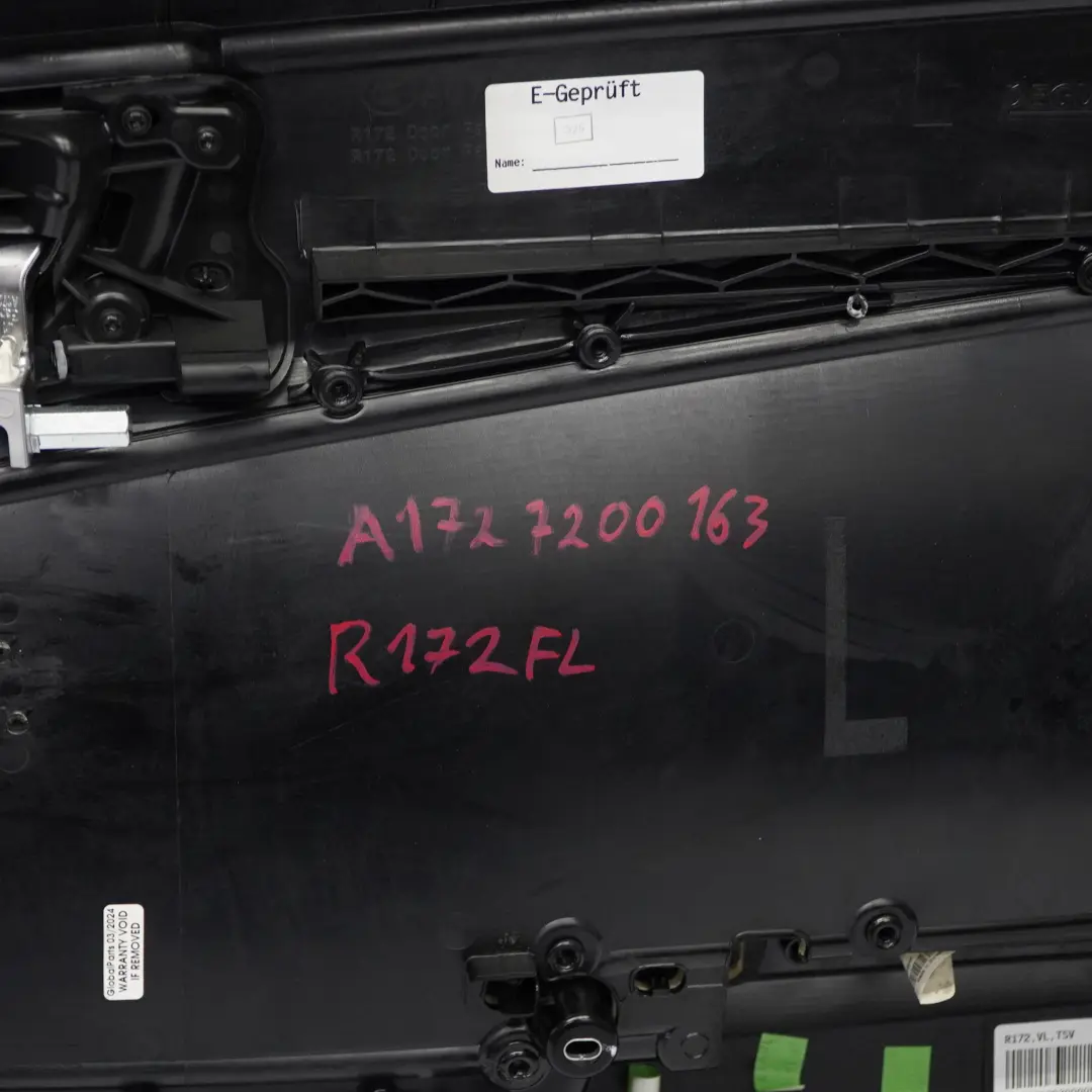 Door Card Mercedes SLK R172 Front Left N/S Black Leather Red Thread to with Part number A1727200163 Door Card Mercedes SLK R172 Front Left N/S Black Leather Red Thread - SKU rhd-A1727200163 - Part number A1727200163