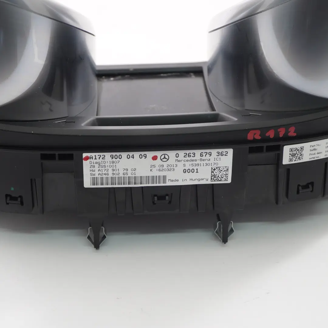 Instrument Cluster Speedo Clocks Automatic to Mercedes SLK R172 Petrol with Part number A1729000409 Mercedes SLK R172 Petrol Instrument Cluster Speedo Clocks Automatic - SKU rhd-A1729000409 - Part number A1729000409