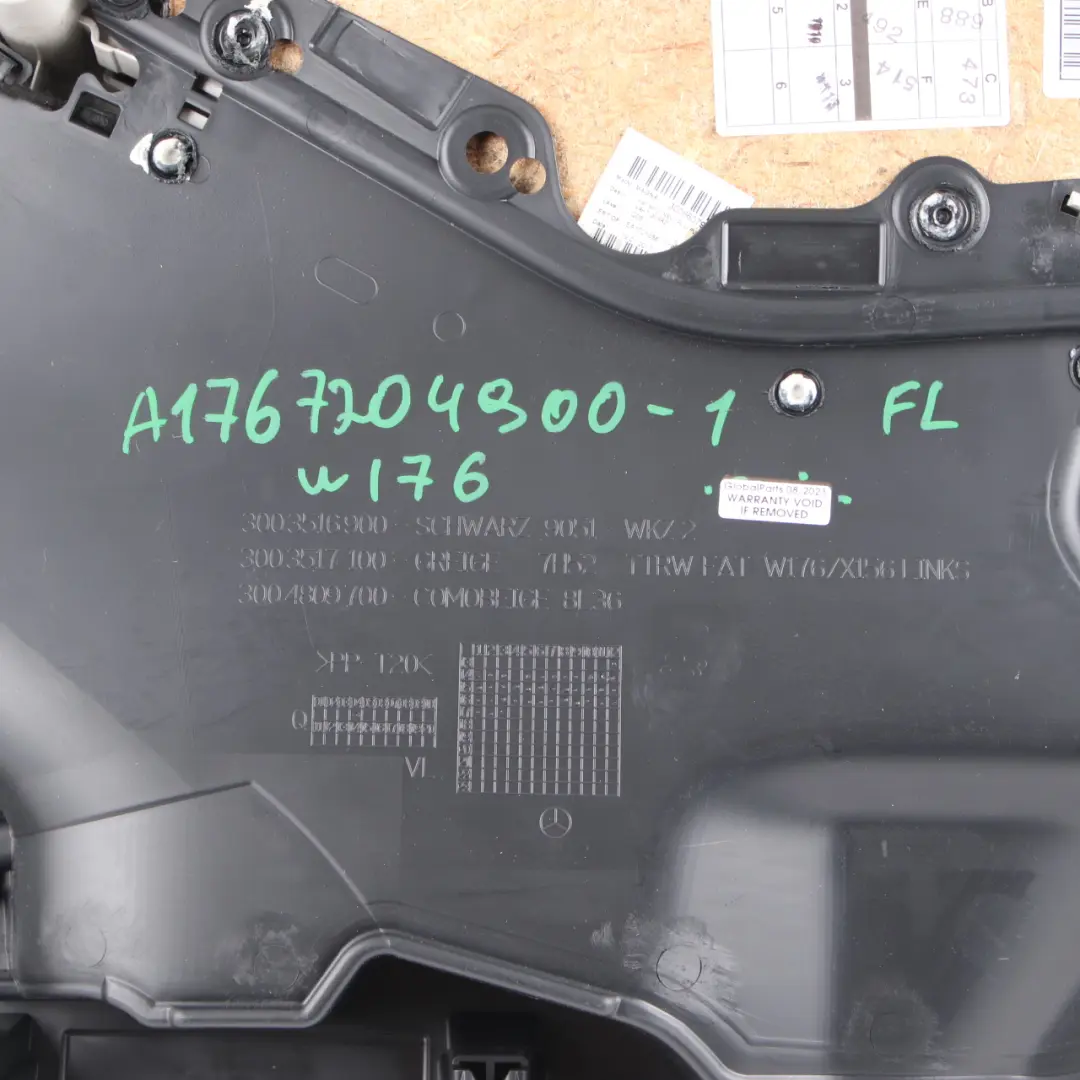 Front Door Card Mercedes W176 Left N/S Trim Panel Cover Imitation Leather Grey - SKU rhd-A1767204900-1 - Part number A1767204900
