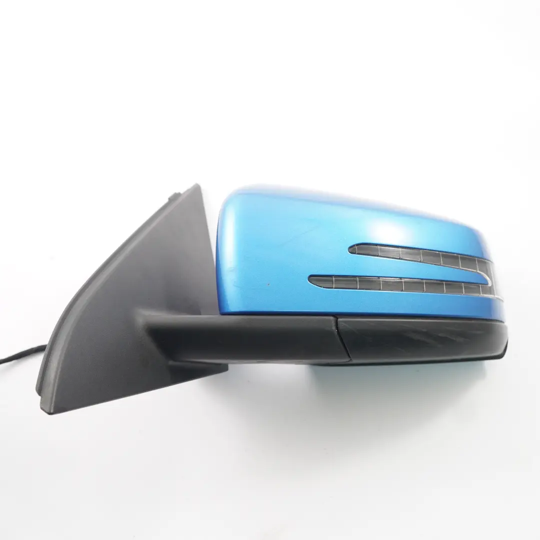 Mercedes W176 Wing Mirror Door Left N/S Outside South Seas Blue Metallic - 162 - SKU rhd-A1768100176-SSB - Part number A1768100176