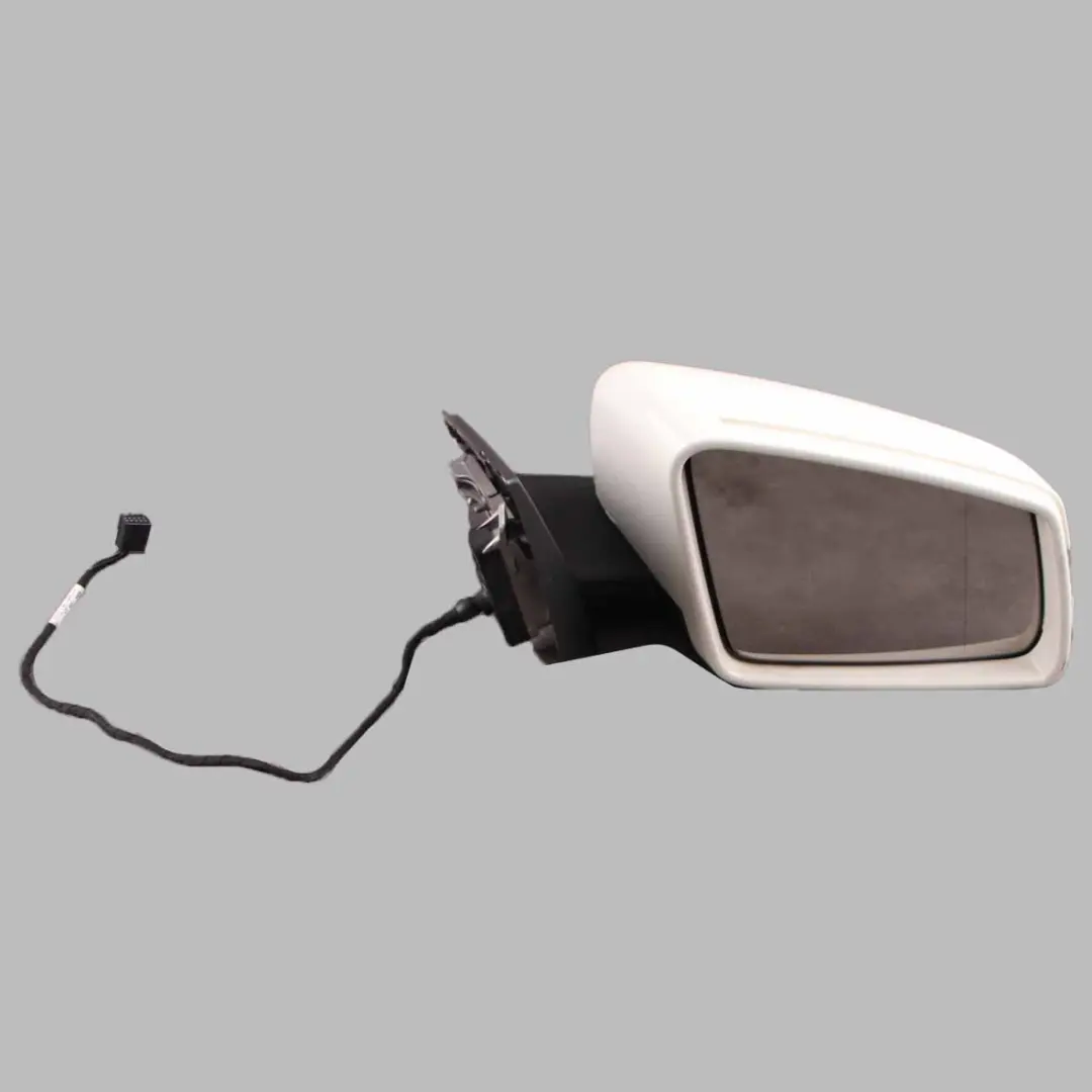 Wing Mirror Outside Power Fold Door Right O/S Calcite White - 650 to Mercedes W176 with Part number A1768100200 Mercedes W176 Wing Mirror Outside Power Fold Door Right O/S Calcite White - 650 - SKU rhd-A1768100200-CW - Part number A1768100200