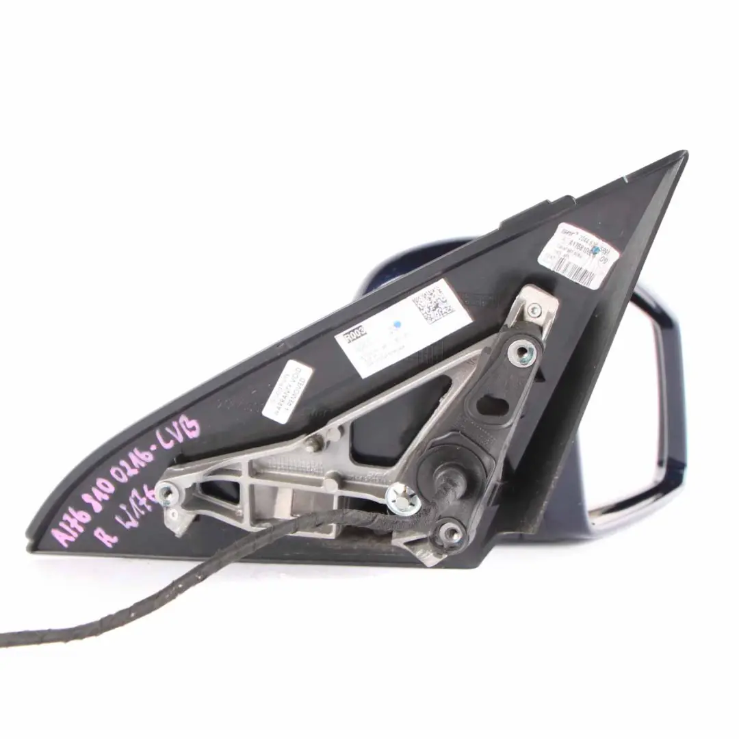 Mercedes W176 Wing Mirror Door Right O/S Outside Cavansite Blue Metallic 890 - SKU rhd-A1768100216-CVB - Part number A1768100216