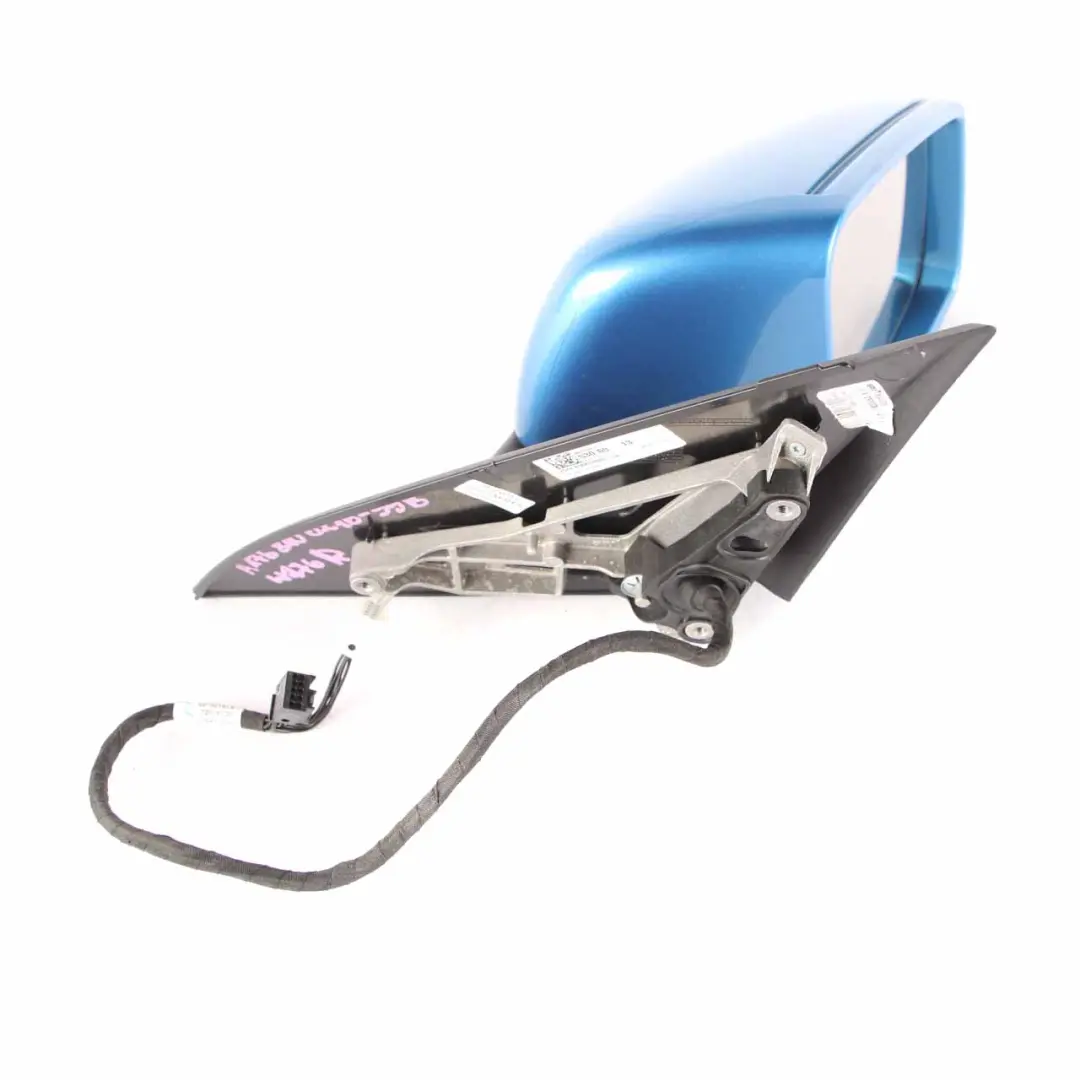 Mercedes-Benz A W176 Right O/S Outside Wing Door Mirror South Sea Blue Metallic to with Part number A1768100216 Mercedes-Benz A W176 Right O/S Outside Wing Door Mirror South Sea Blue Metallic - SKU rhd-A1768100216-SSB - Part number A1768100216