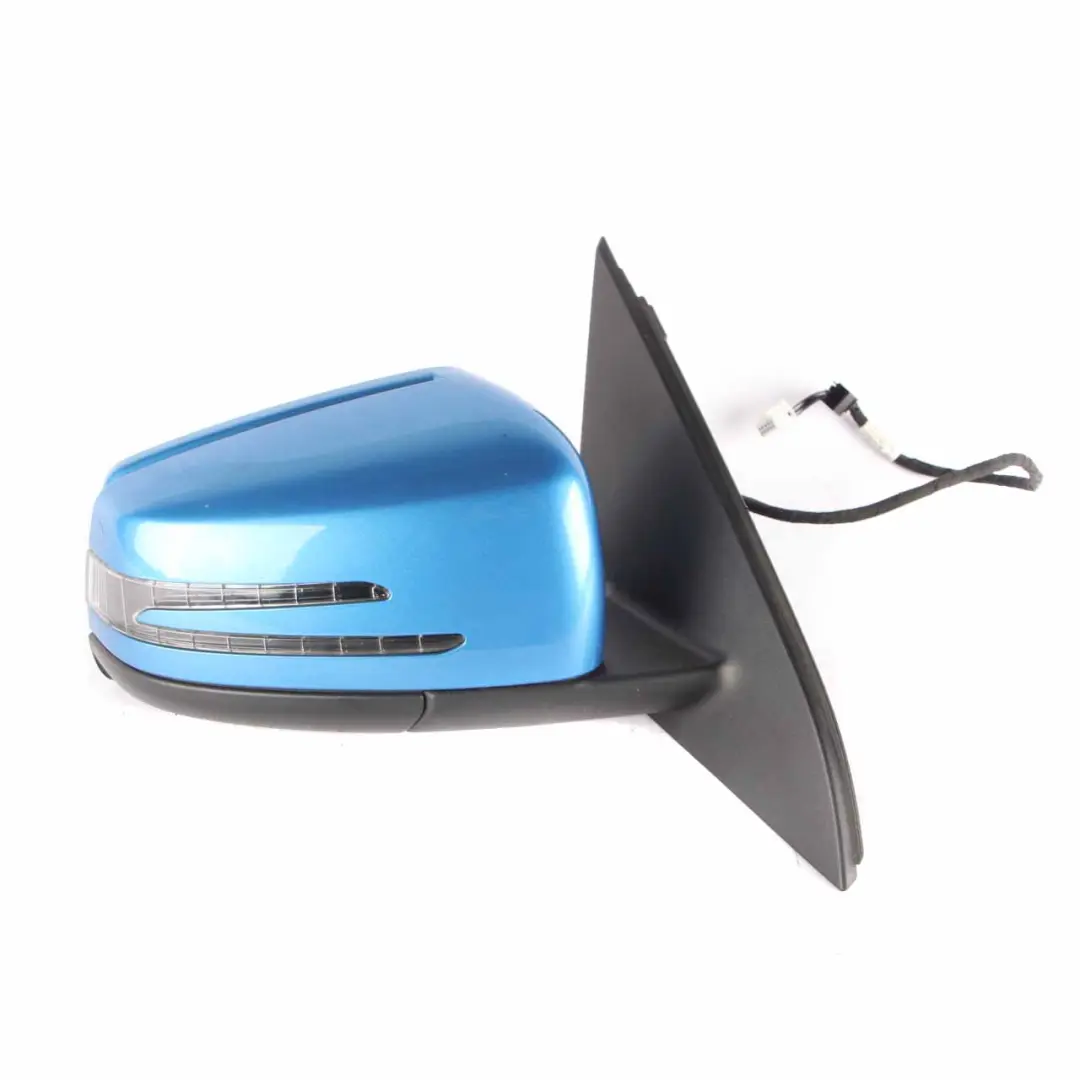 Mercedes-Benz A W176 Right O/S Outside Wing Door Mirror South Sea Blue Metallic to with Part number A1768100216 Mercedes-Benz A W176 Right O/S Outside Wing Door Mirror South Sea Blue Metallic - SKU rhd-A1768100216-SSB - Part number A1768100216