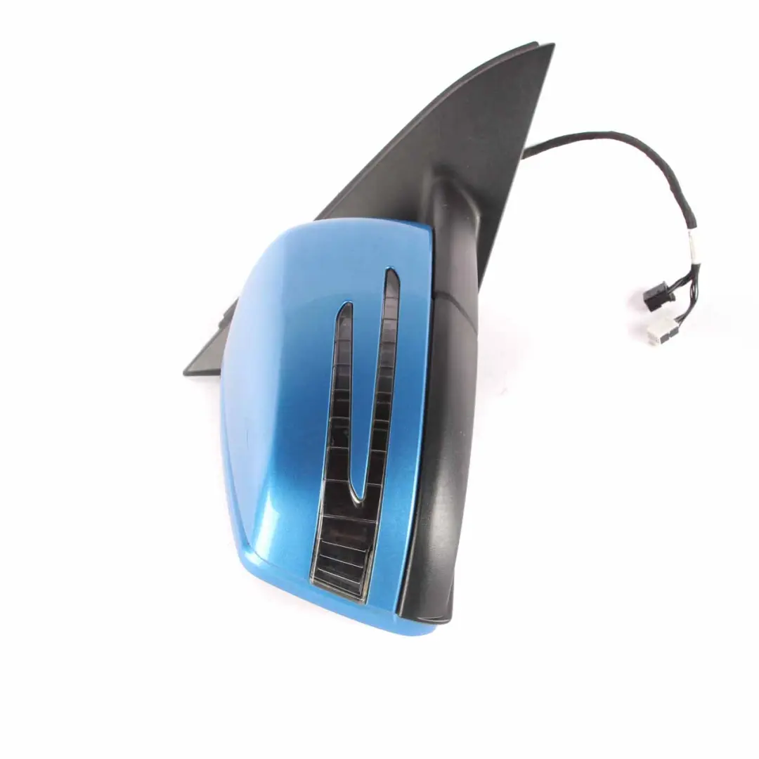 Mercedes-Benz A W176 Right O/S Outside Wing Door Mirror South Sea Blue Metallic to with Part number A1768100216 Mercedes-Benz A W176 Right O/S Outside Wing Door Mirror South Sea Blue Metallic - SKU rhd-A1768100216-SSB - Part number A1768100216